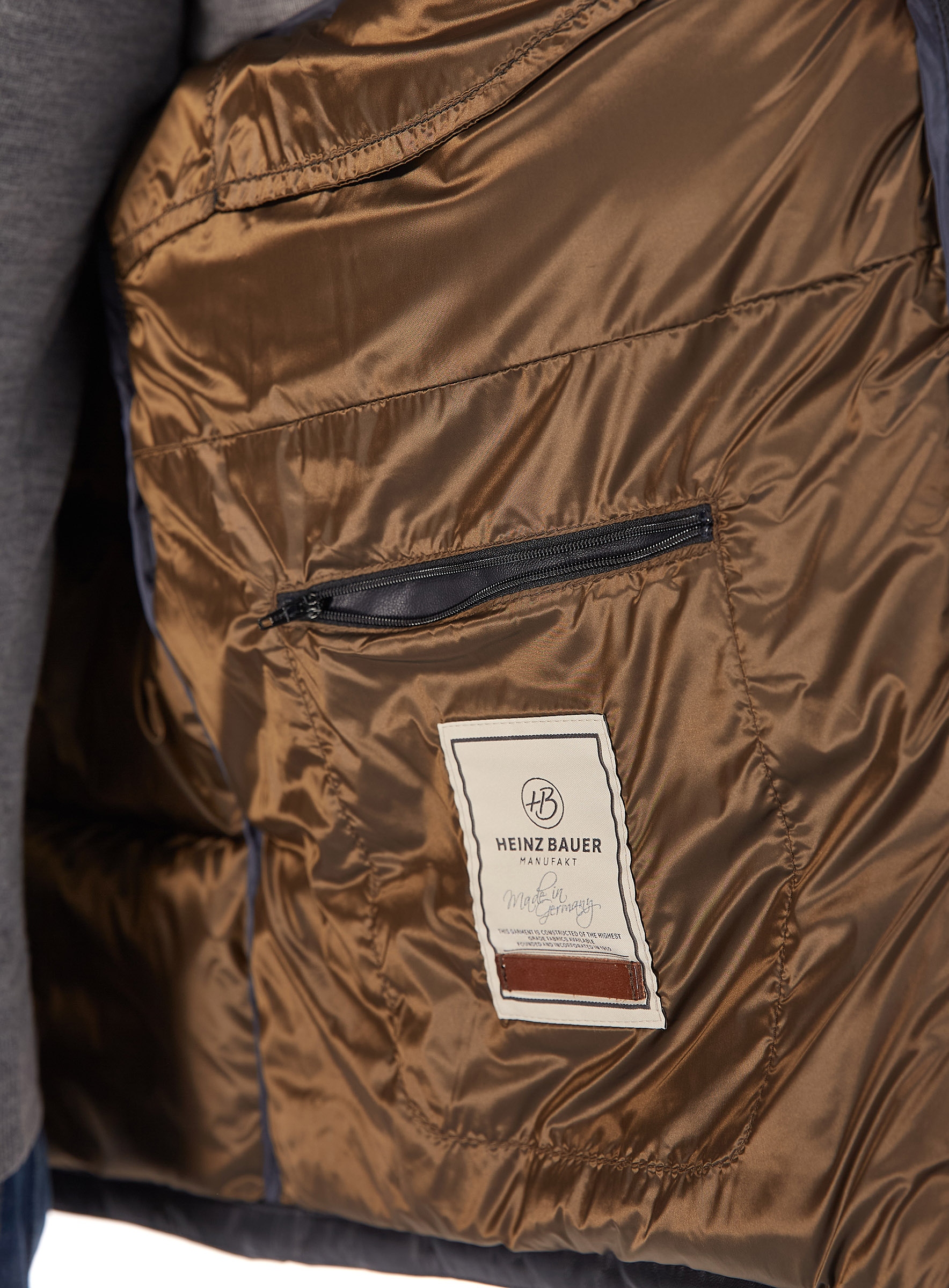 Lammleder Jacke Brooklands marine Heinz Bauer