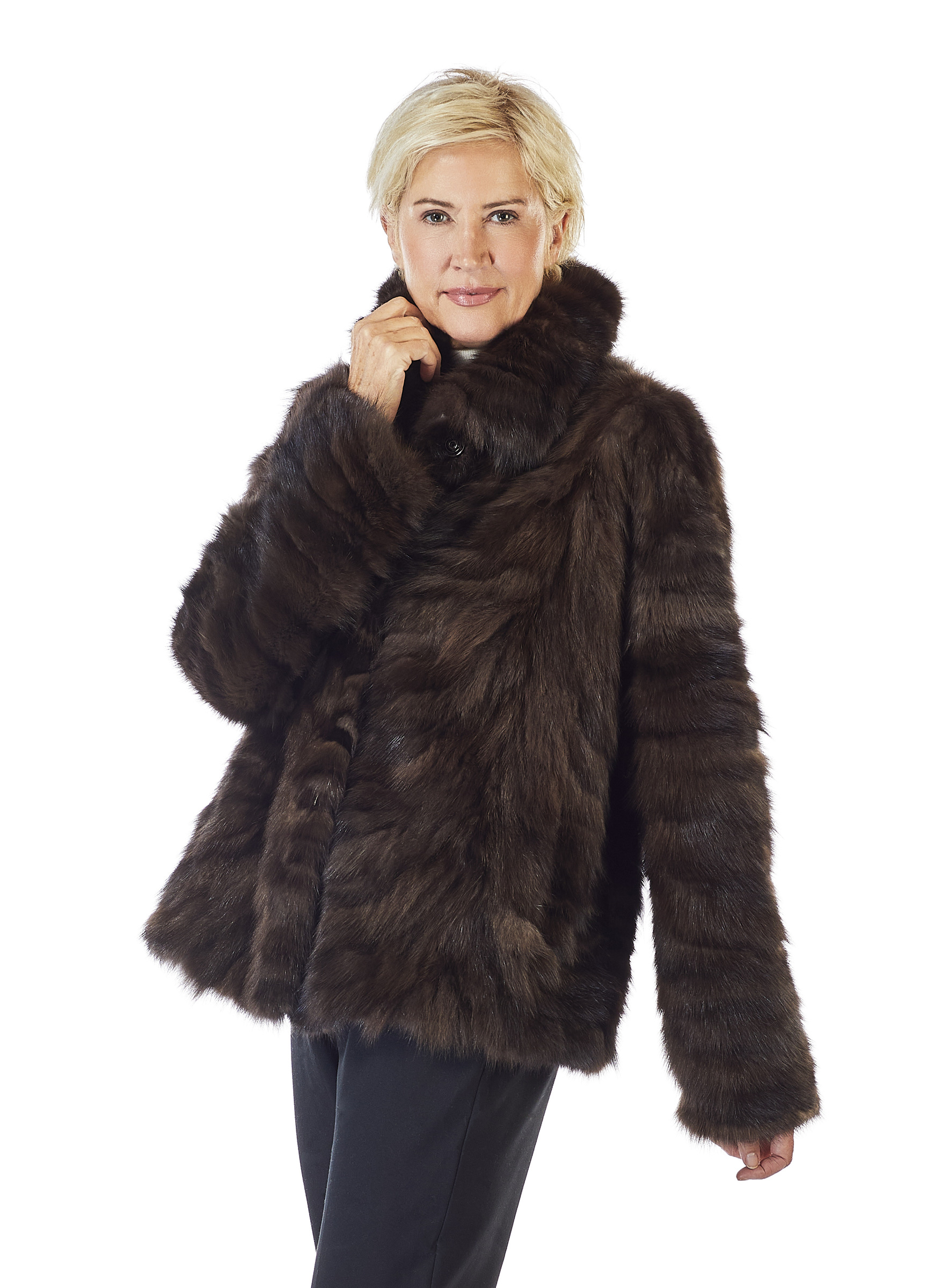 Zobelarcade Kurzjacke barguzin mit Druckknöpfen