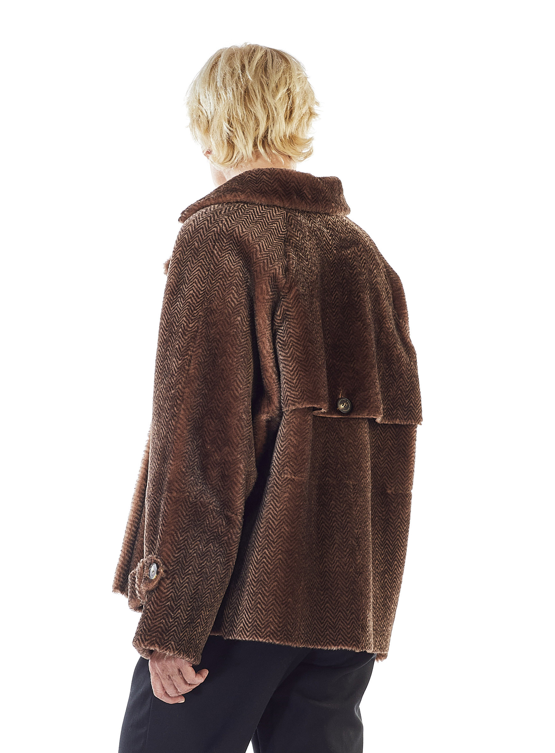 Stylische Lamm Nappa Merino Jacke in dunkelbraun