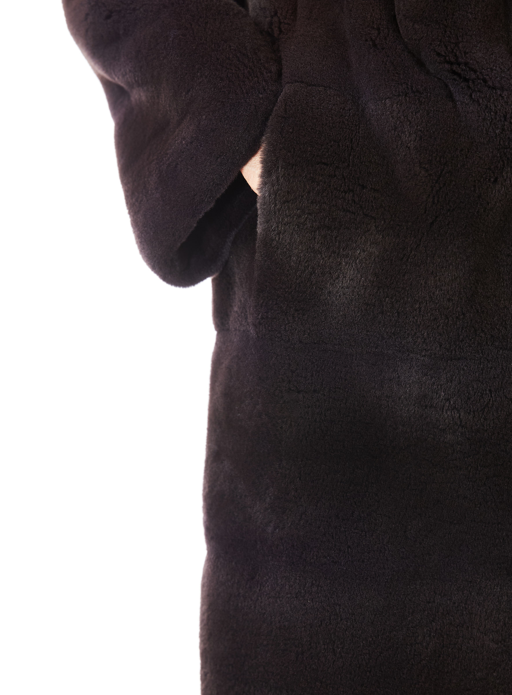 Dark plum mink coat