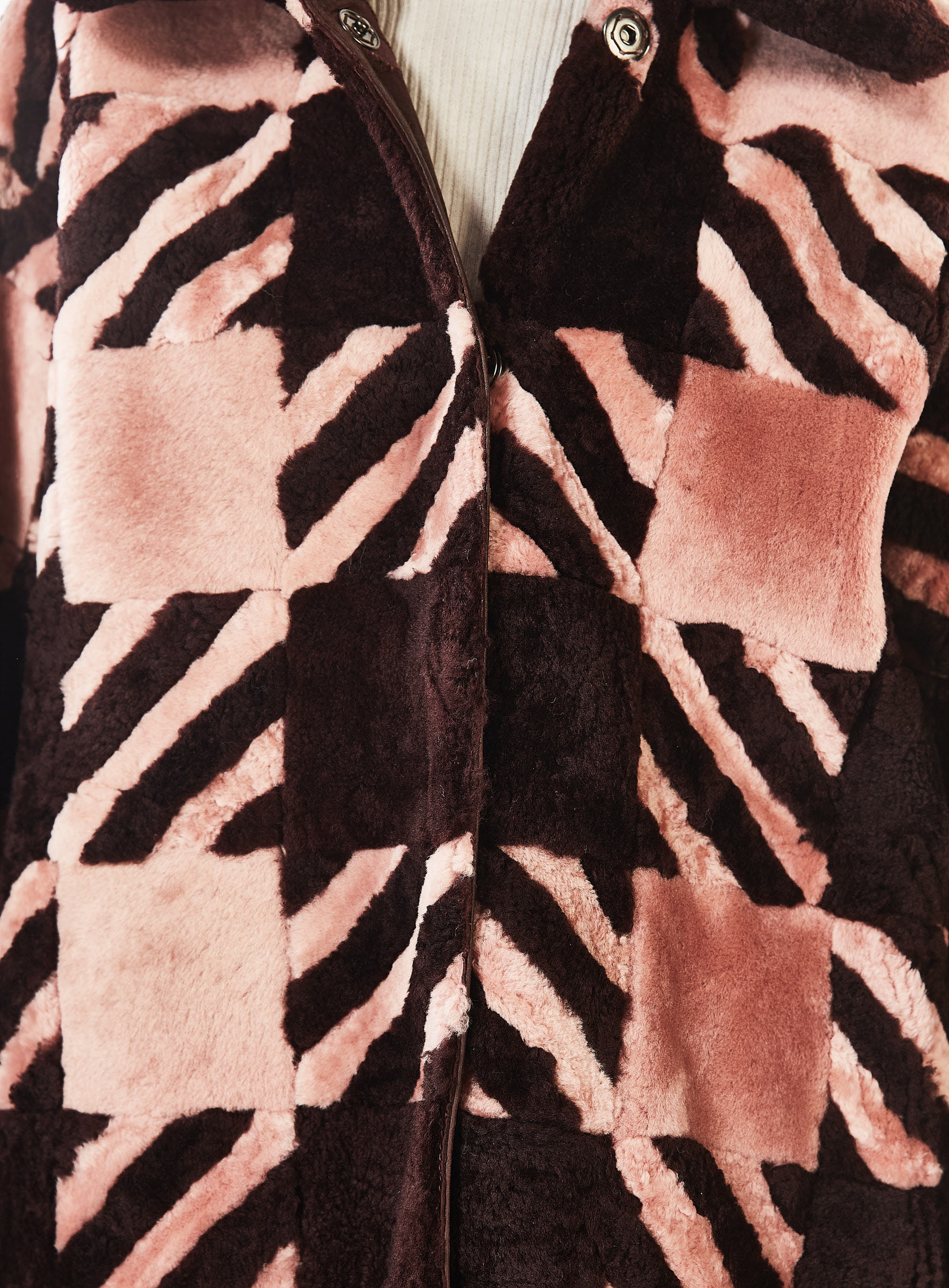 Lammfell-Wendejacke von Werner Christ bordeaux