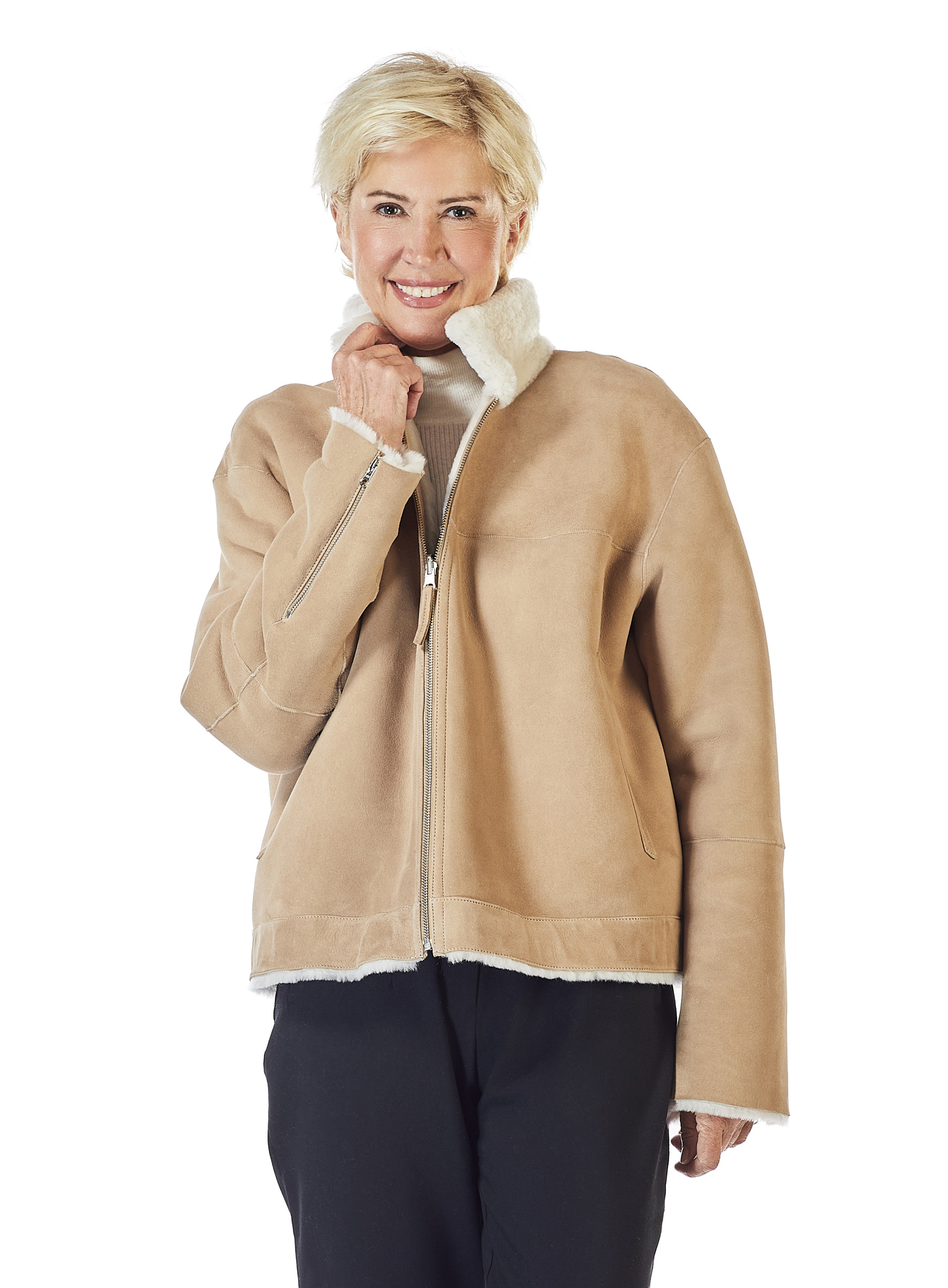 Sportliche Kurzjacke aus Lammfell