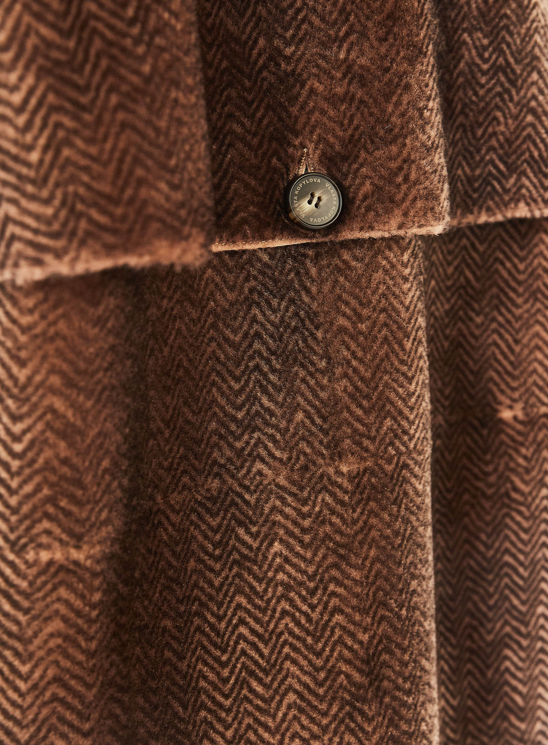 Stylische Lamm Nappa Merino Jacke in dunkelbraun