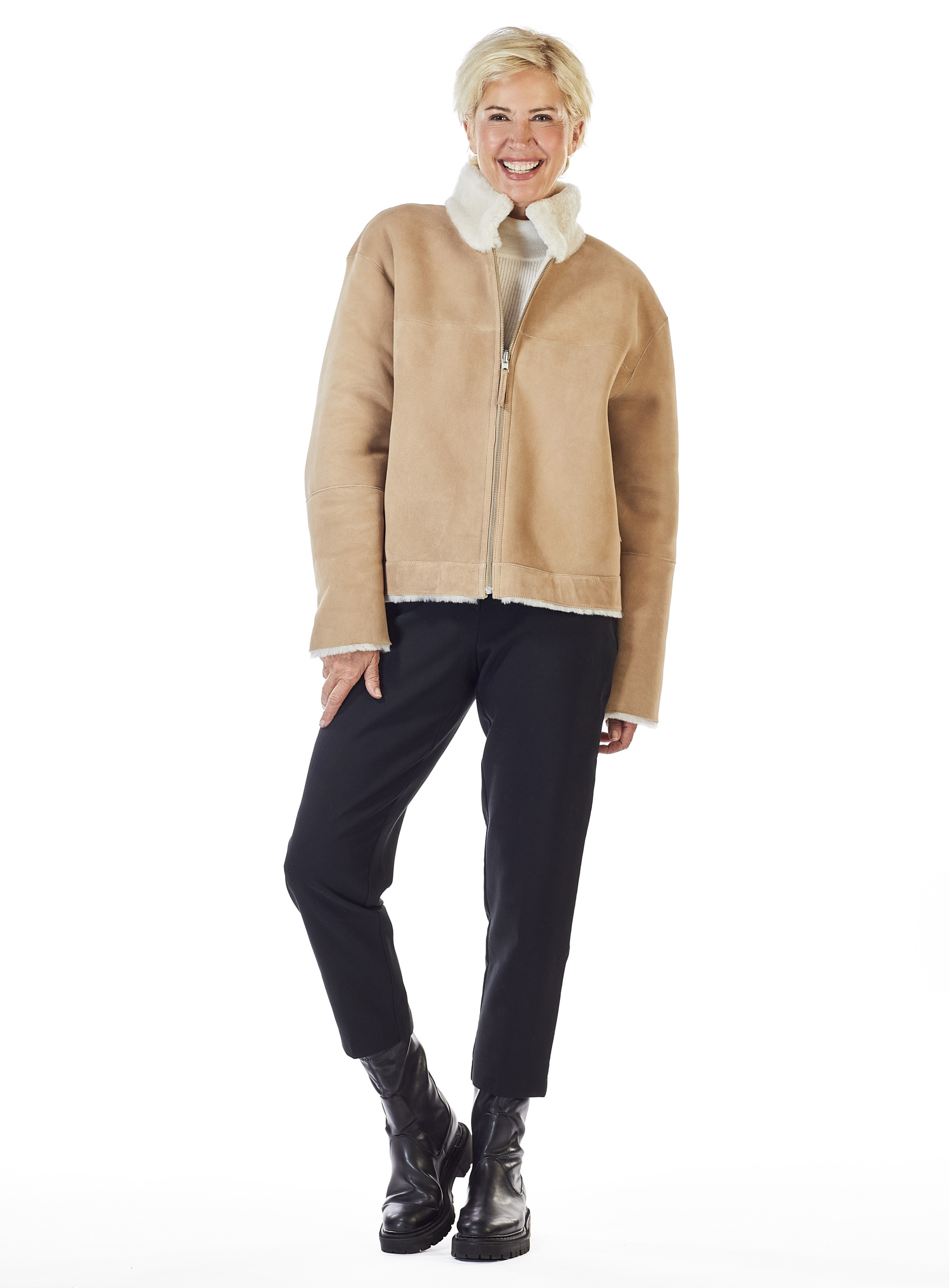Sportliche Kurzjacke aus Lammfell