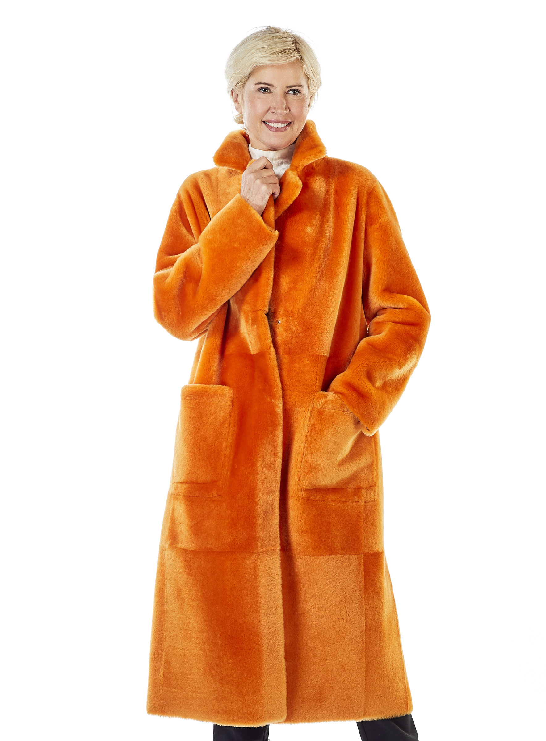Reversible Lambskin Coat  with Astronaut Artwork