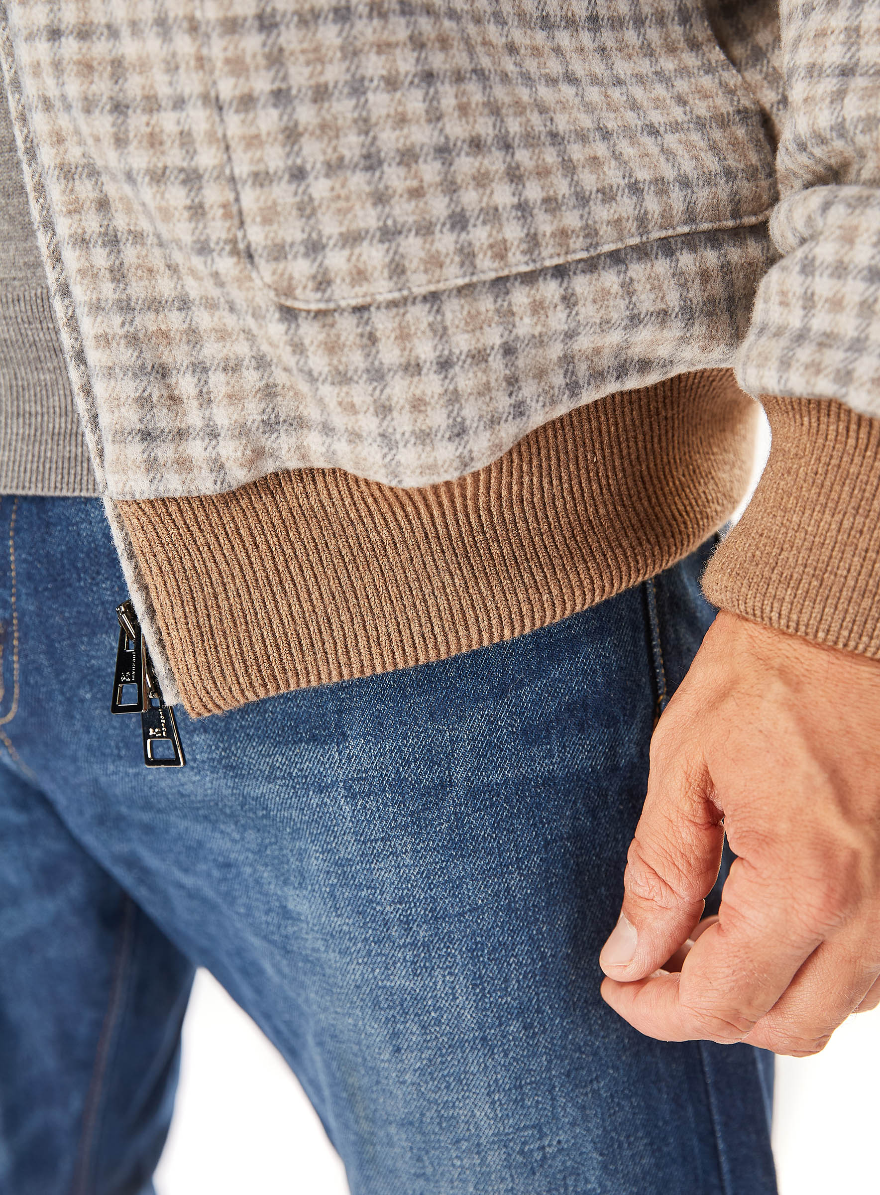 Herren Lammfellblouson mit Schurwolle von Manzoni 24