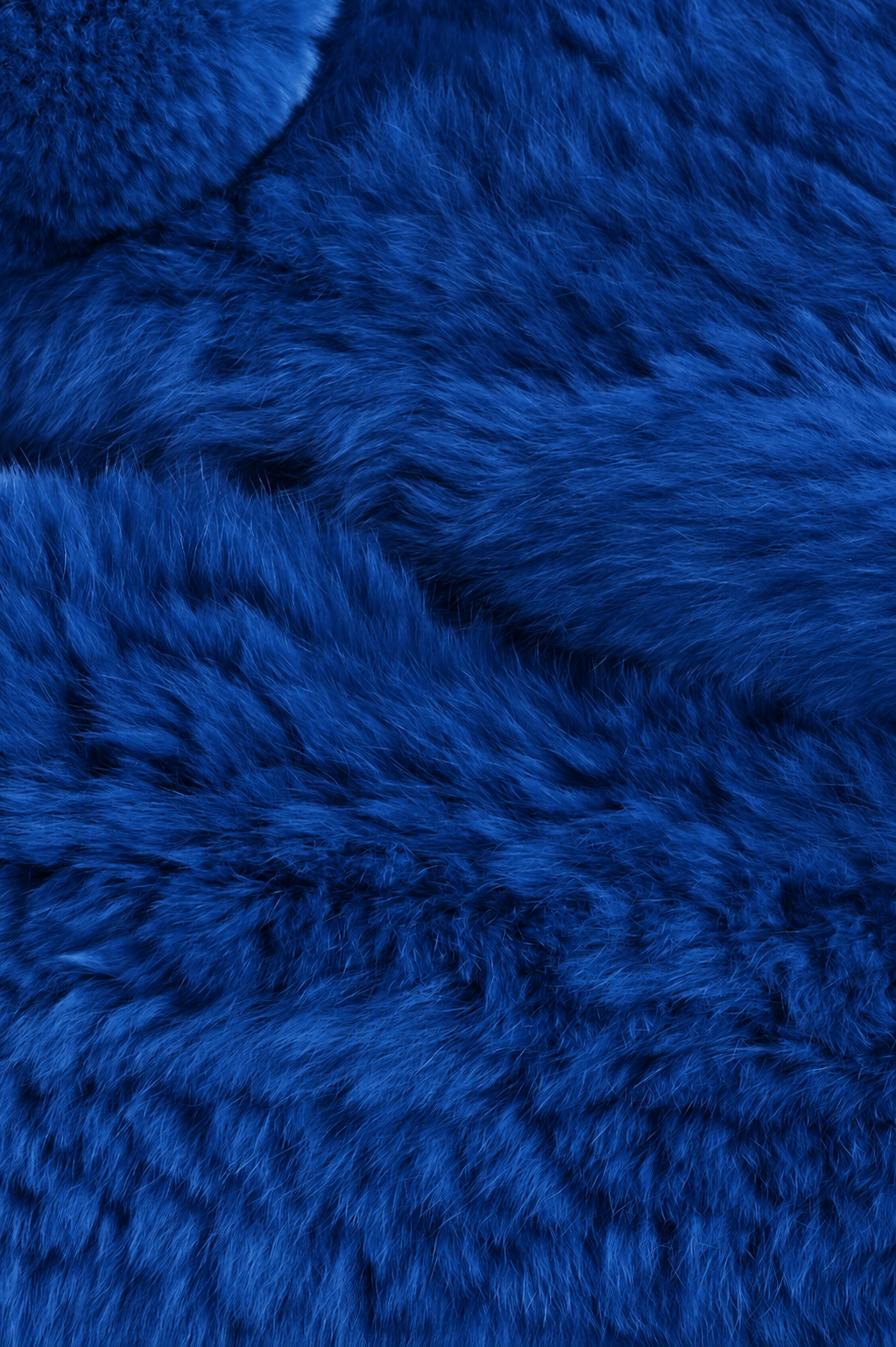 Rexkanin Pelzschal electra blau mit Bommel