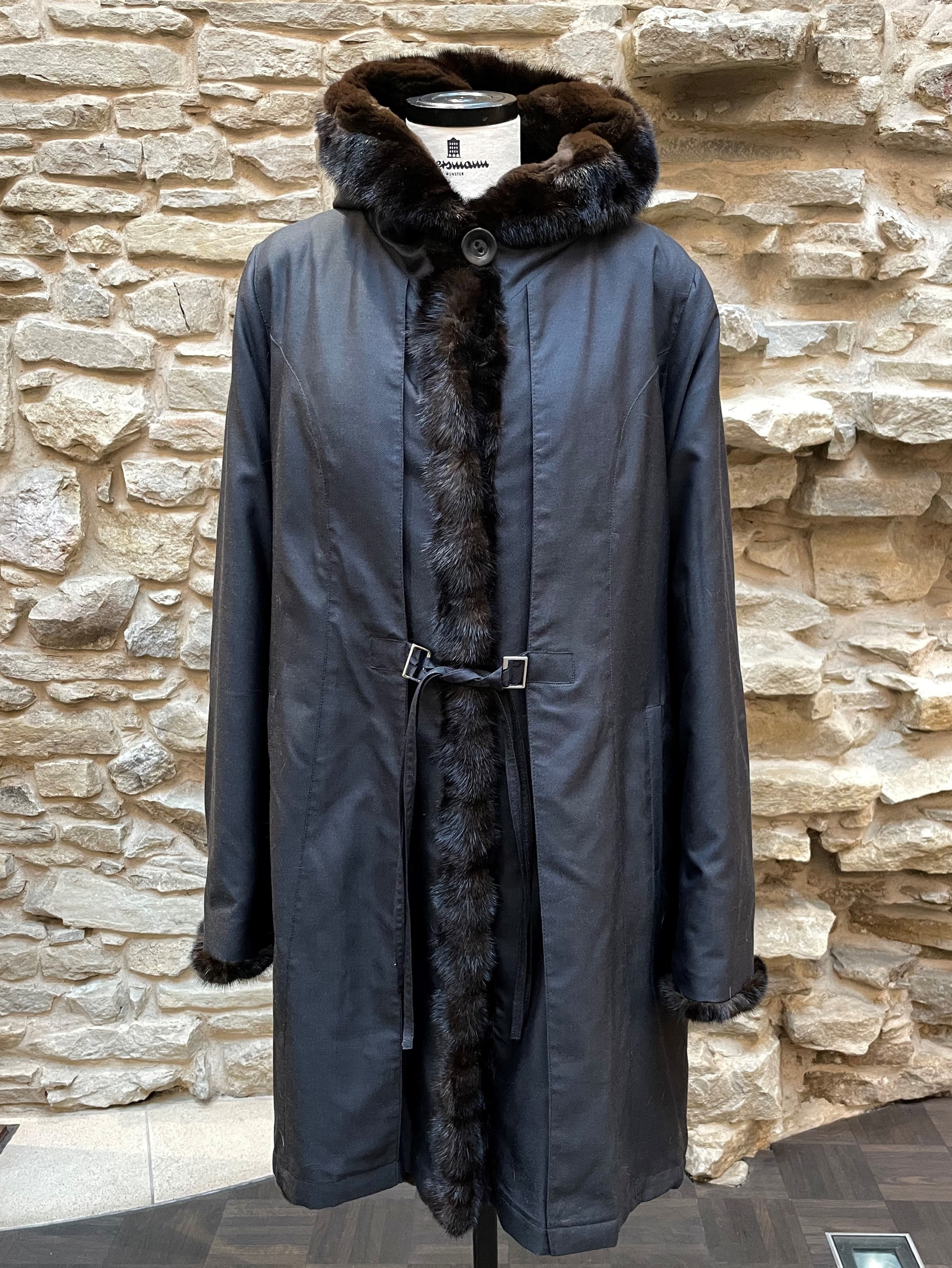 Jacke aus Seide und Nerz