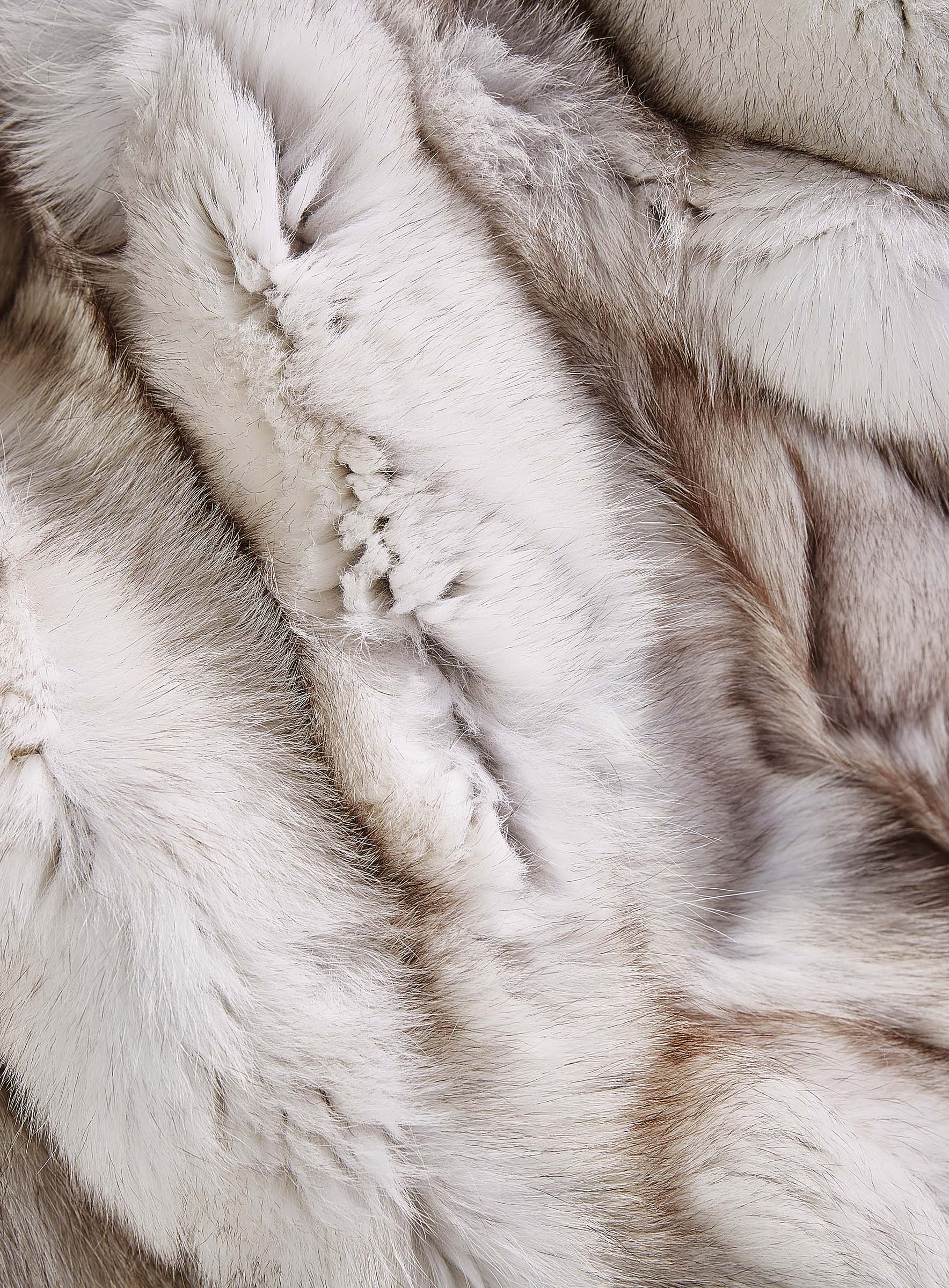 Blaufuchs Patch Felldecke mit dunklem Futter