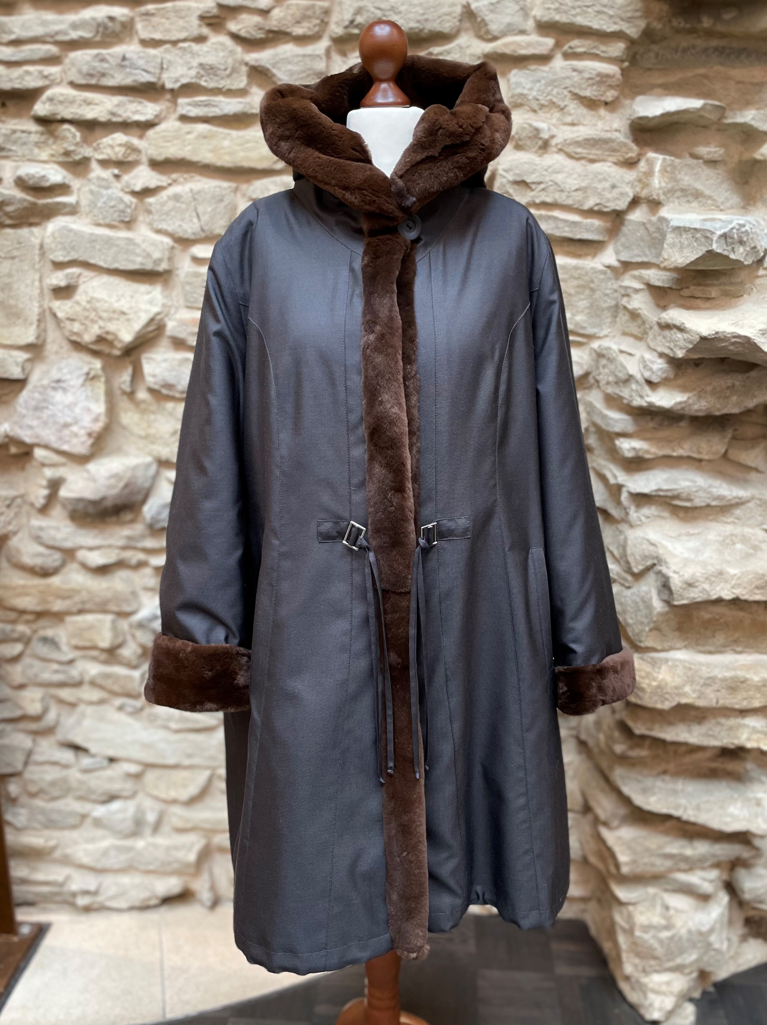 Seiden Jacke mit Samtnerzfutter