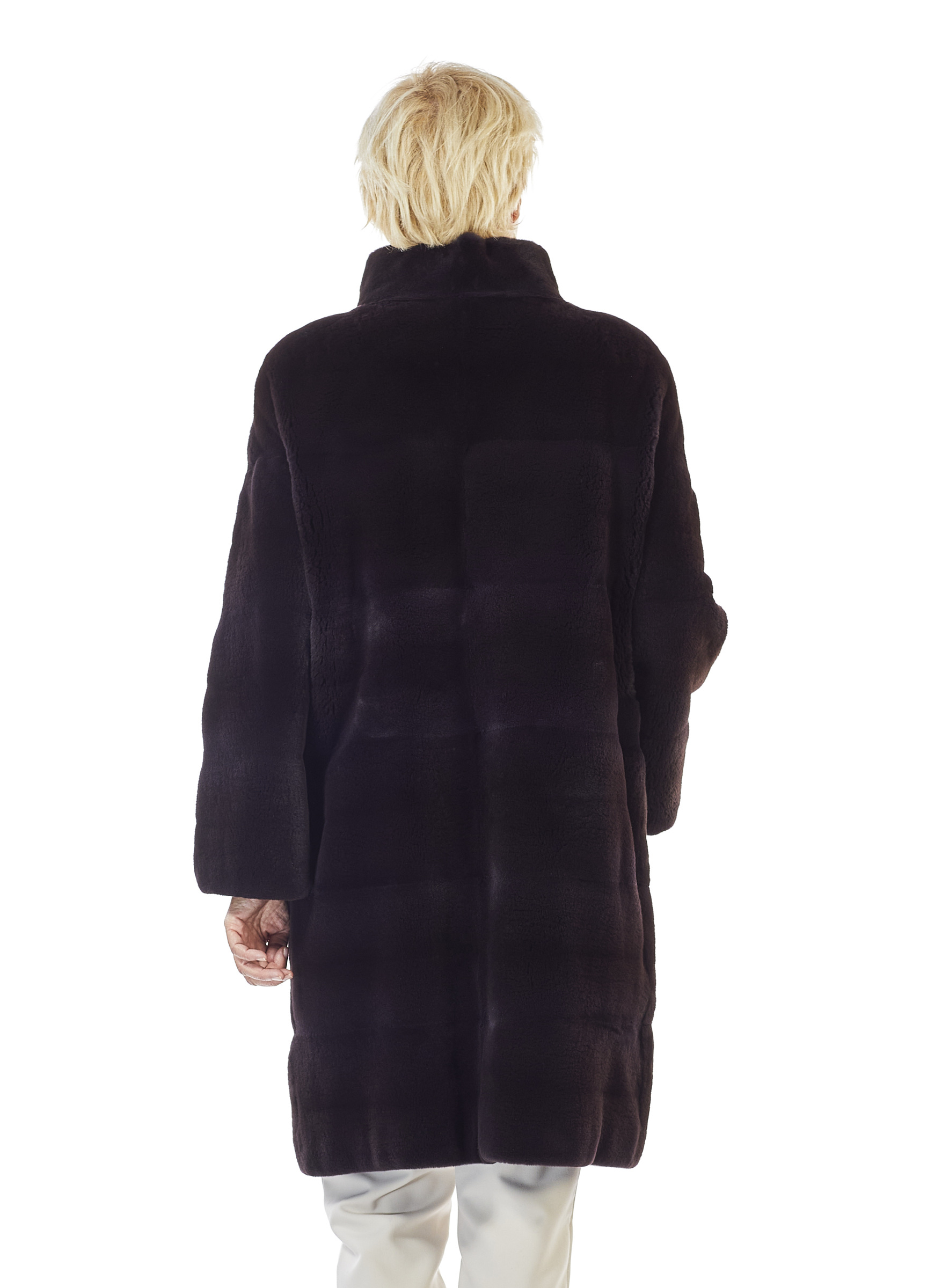 Dark plum mink coat