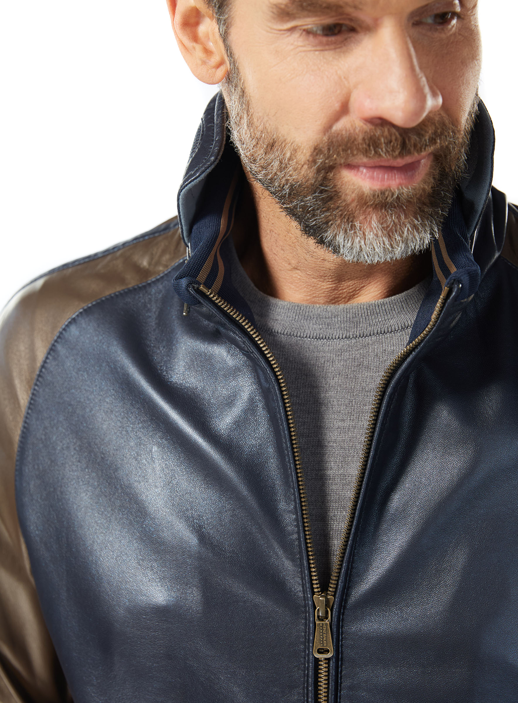 Lamm Lederjacke Marrakesch marine Heinz Bauer