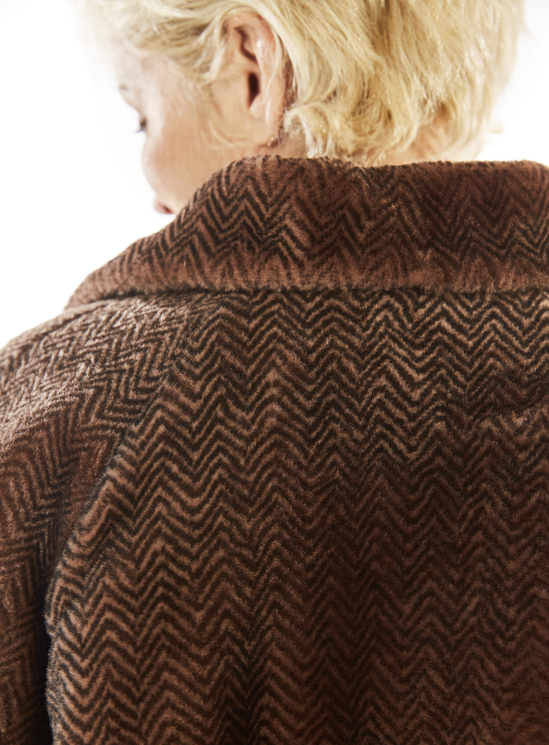 Stylische Lamm Nappa Merino Jacke in dunkelbraun
