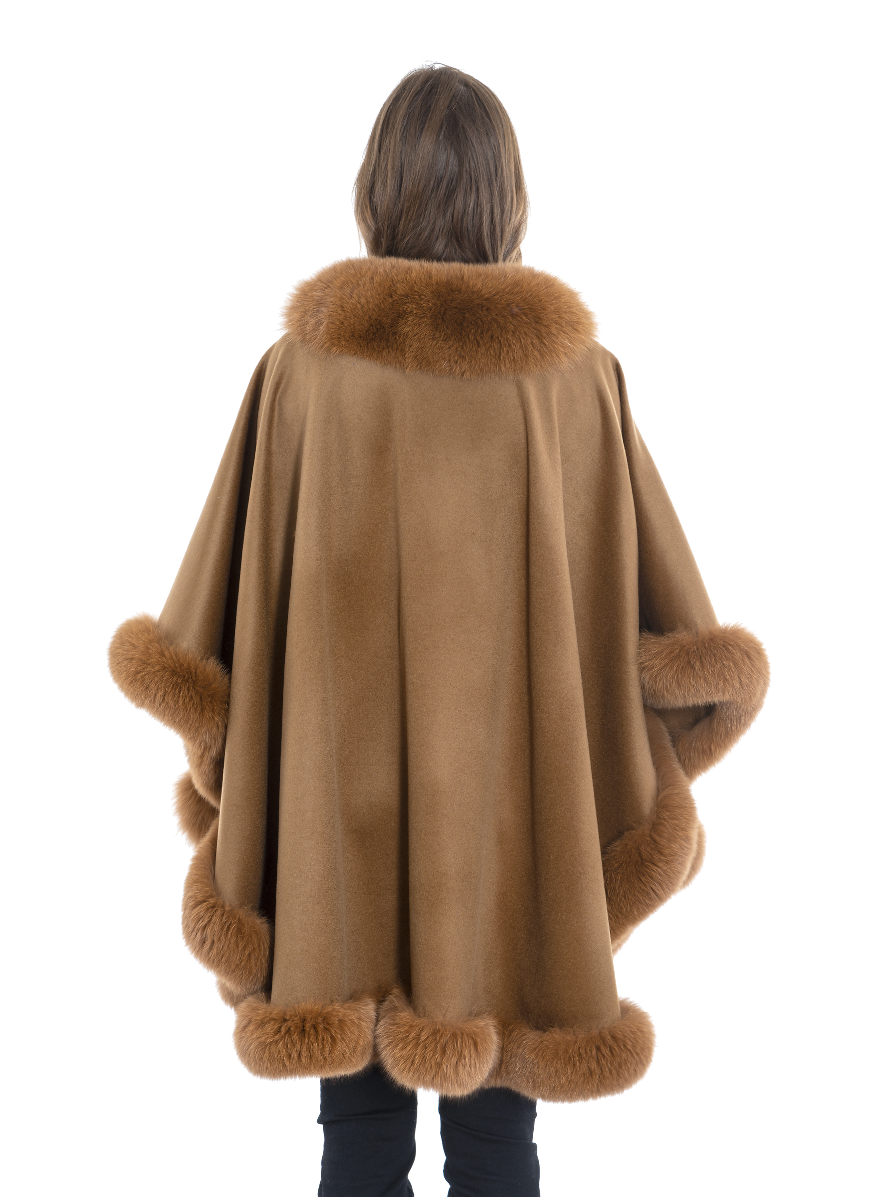 Cashmere Cape mit Blaufuchs