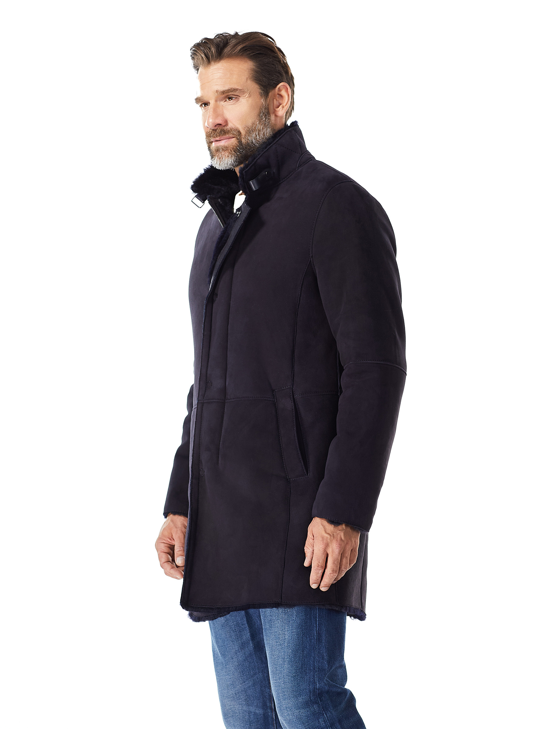 Short Shearling Coat for Men by Werner Christ