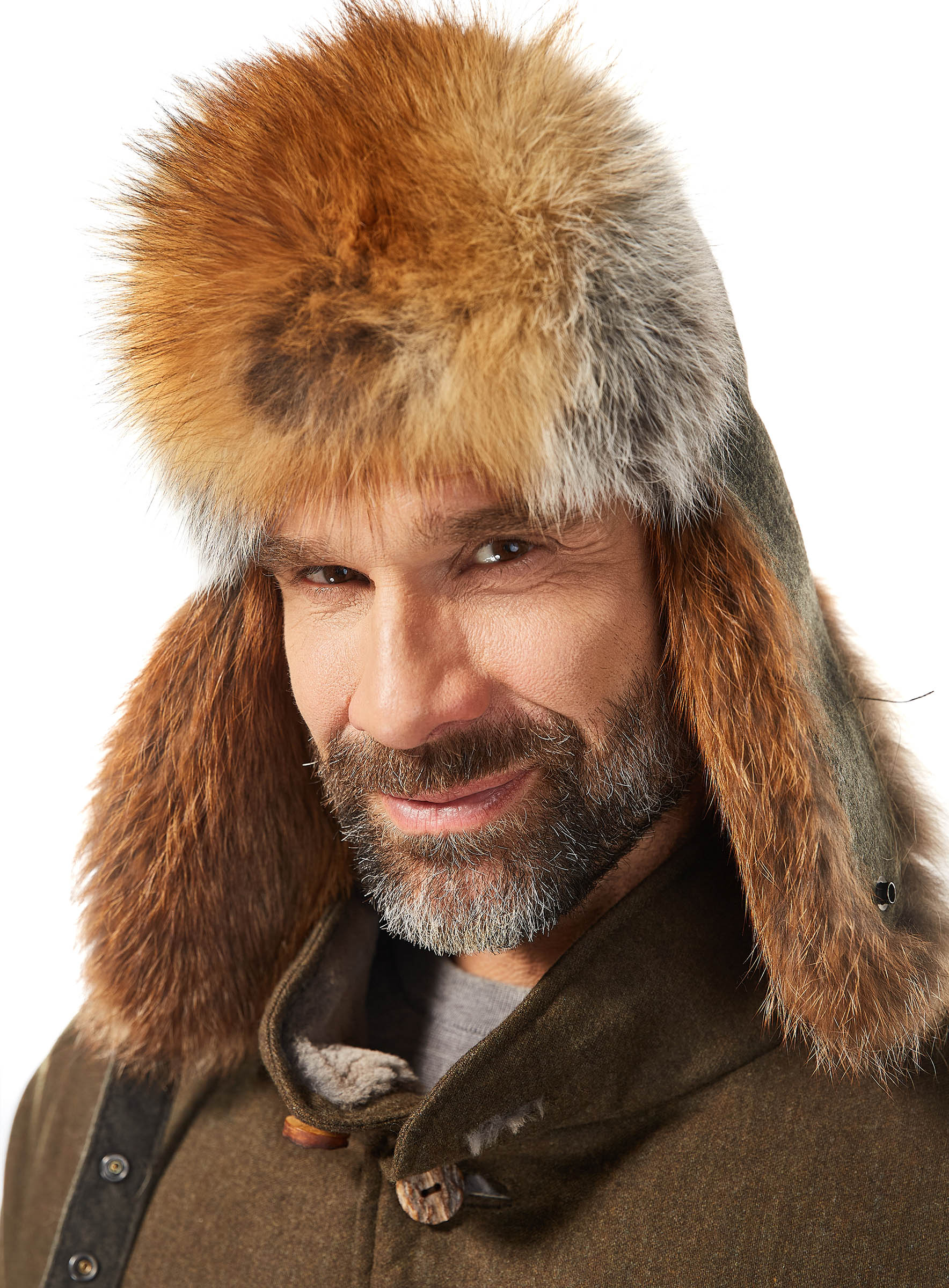 Herren Chapka mit Loden und Rotfuchs