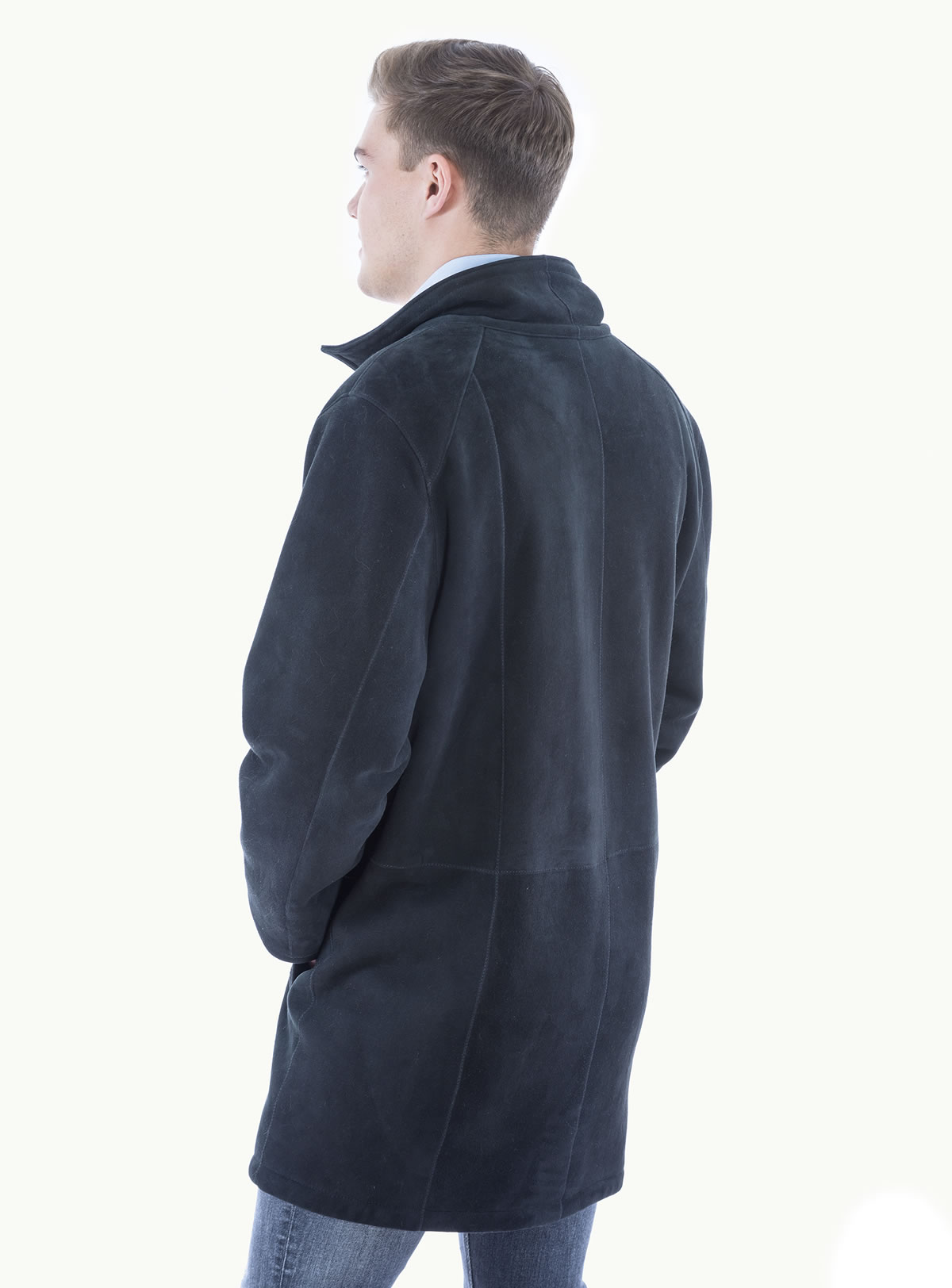 Merzmann Klassische Merino Lammfell Jacke schwarz von Mersmann - 91649