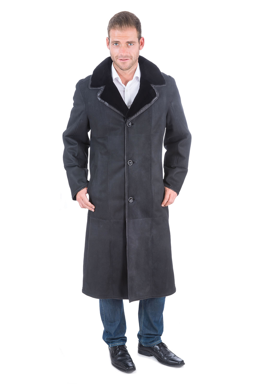 Merzmann Nappierter Samtnerz Mantel anthrazit von Mersmann - 73397