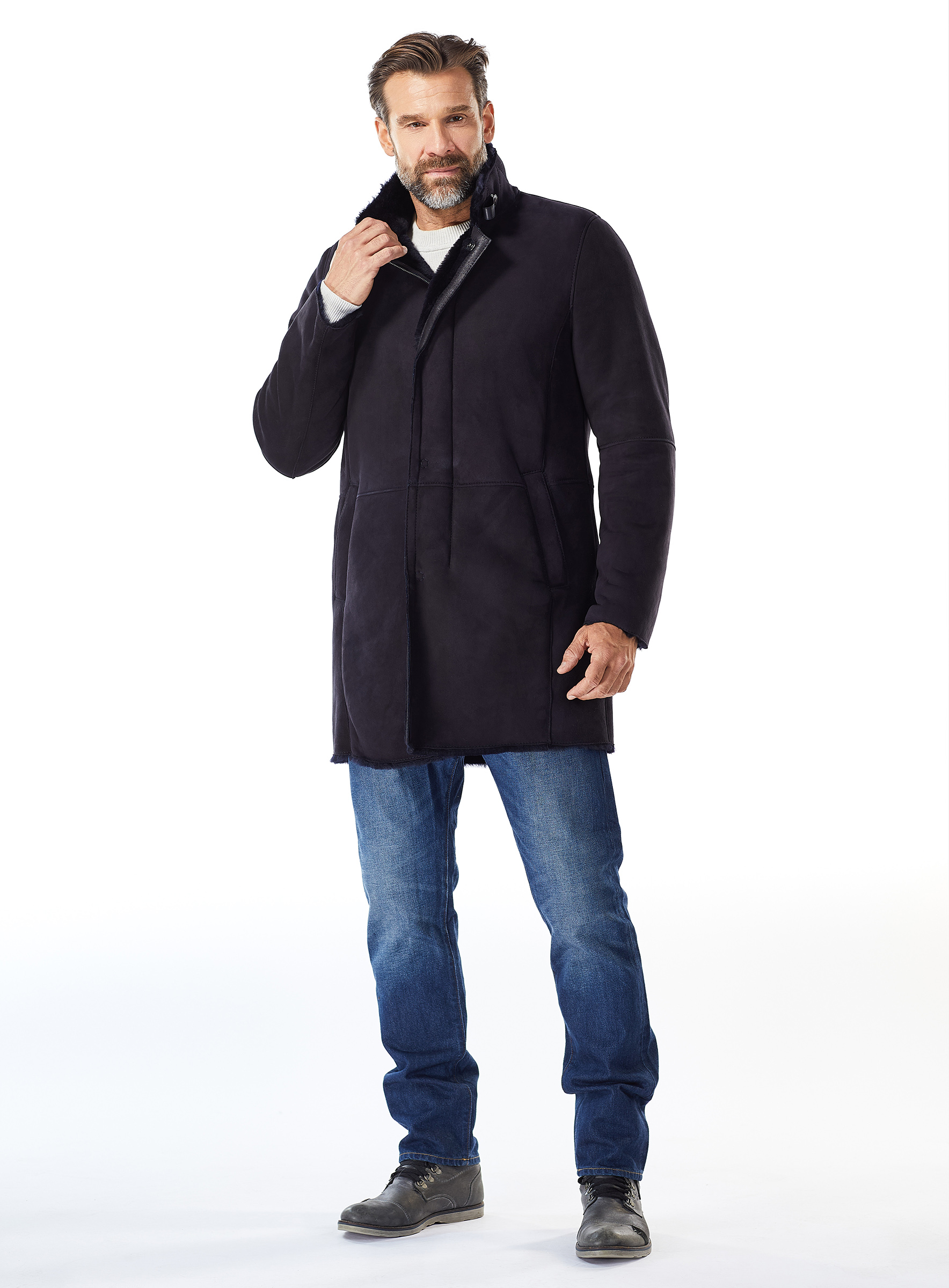 Short Shearling Coat for Men by Werner Christ