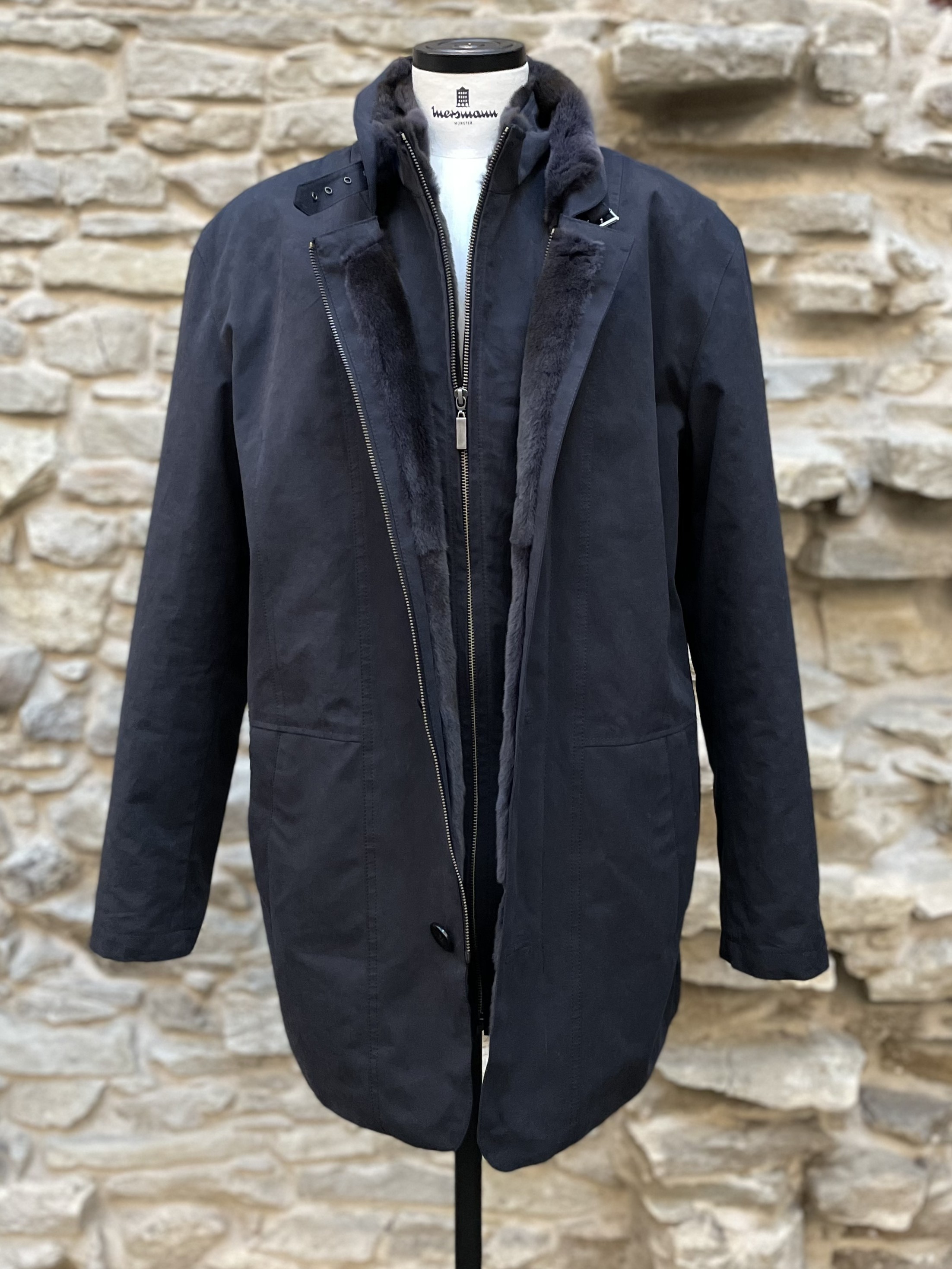 Baumwoll Jacke mit Samtwiesel