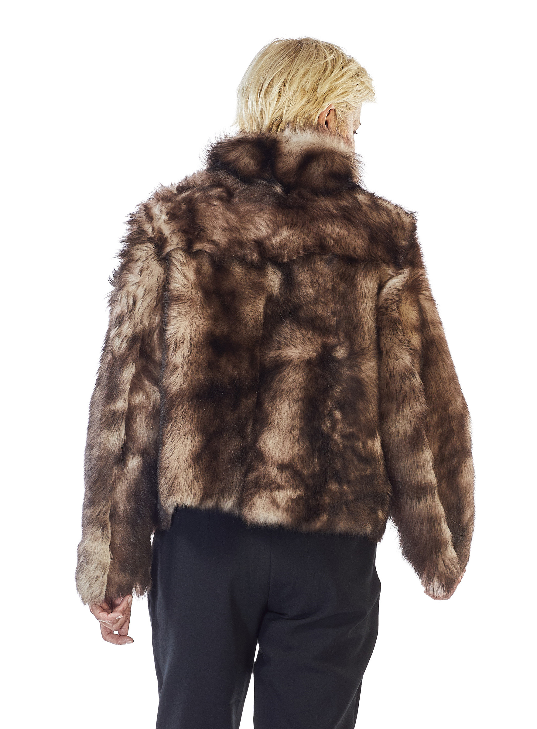 Toskana Lammfell Jacke mit dunklen Spitzen