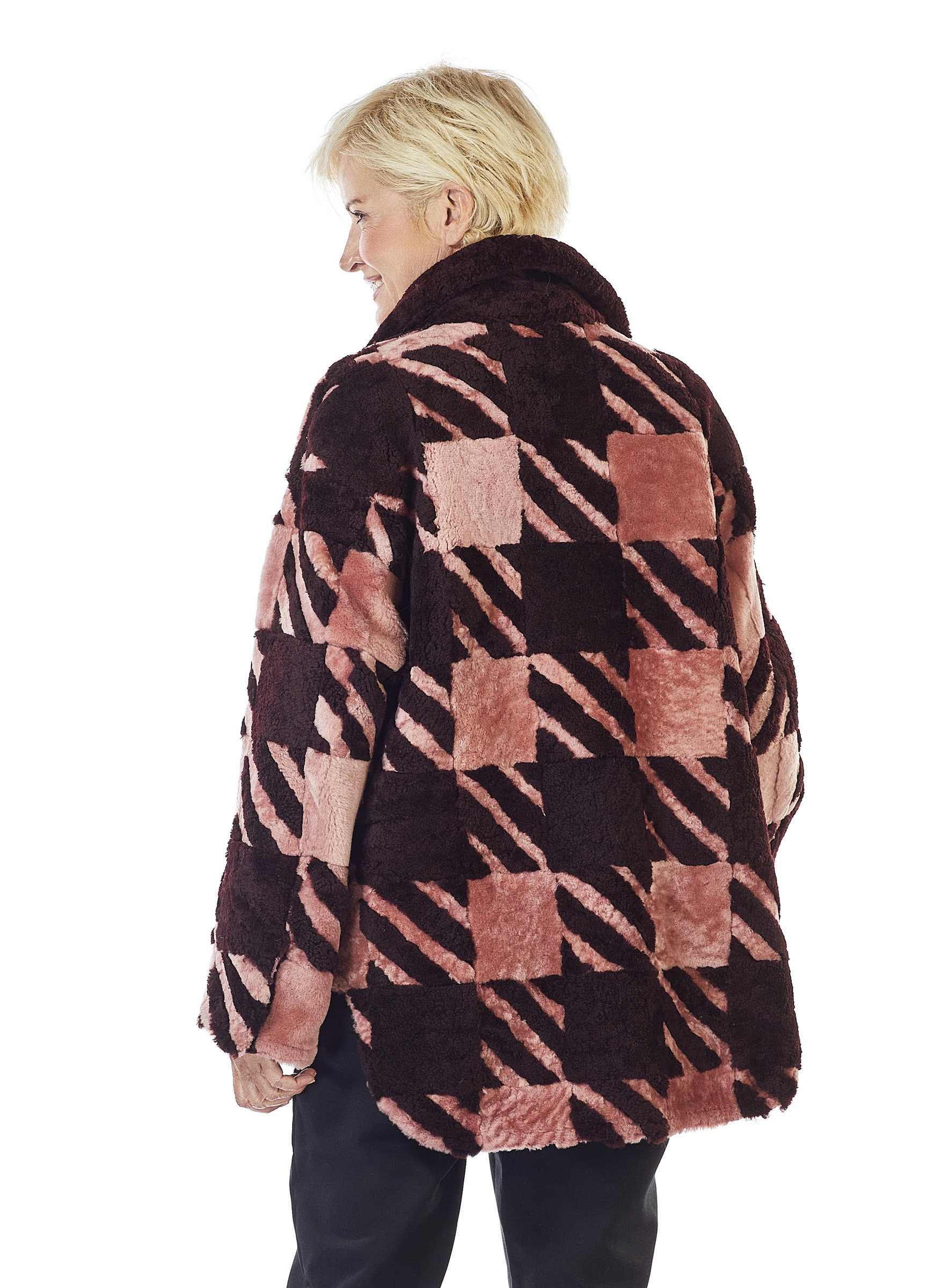 Lammfell-Wendejacke von Werner Christ bordeaux