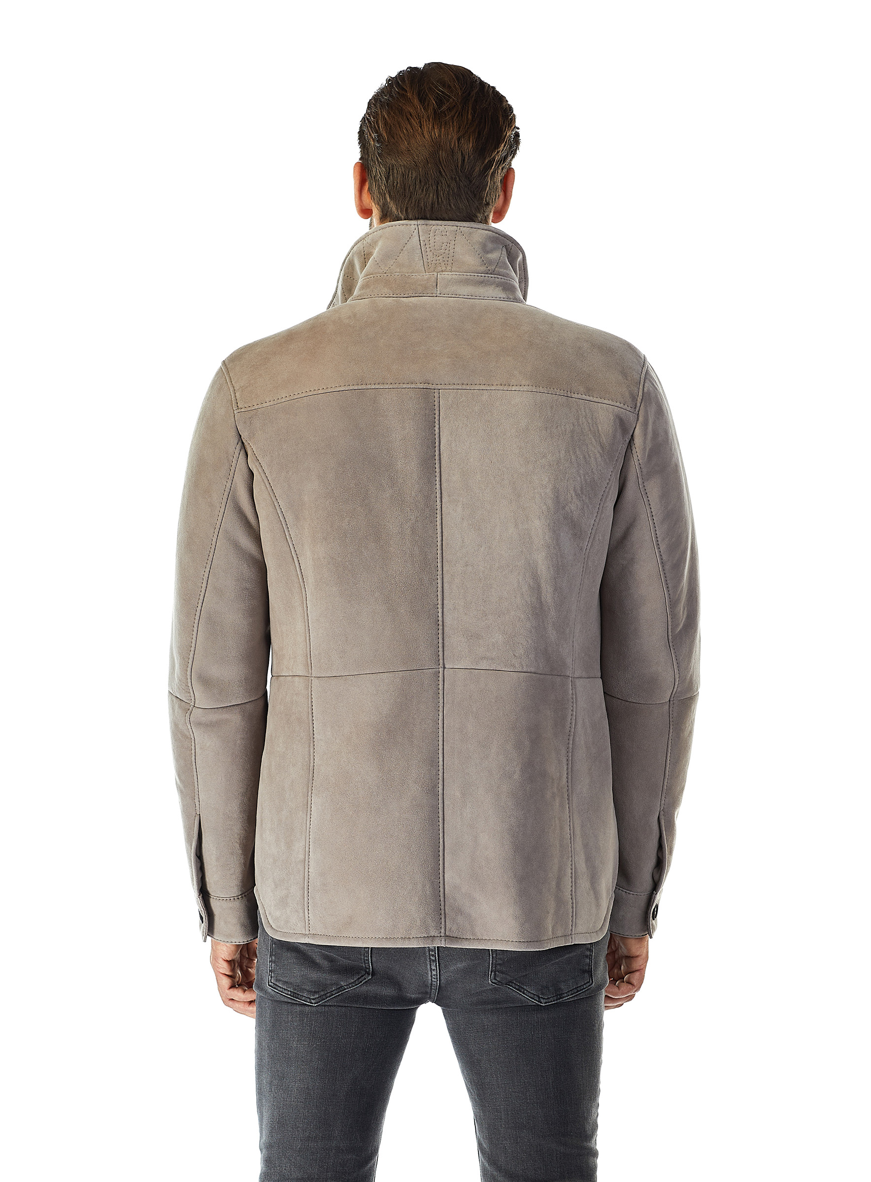 Lammfell Jacke in Hemdform Werner Christ stein