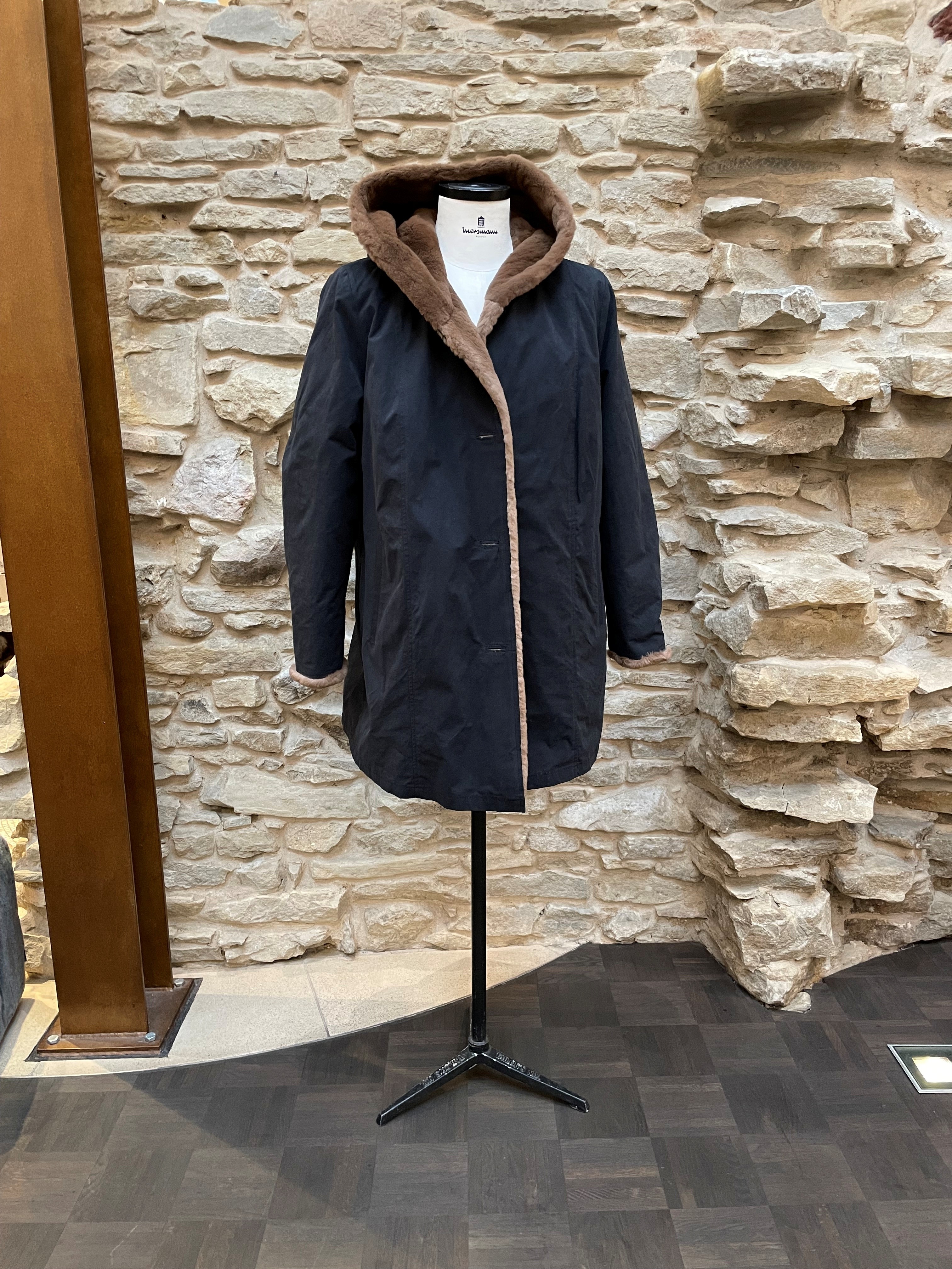Nerzjacke gerupft als Innenfutter