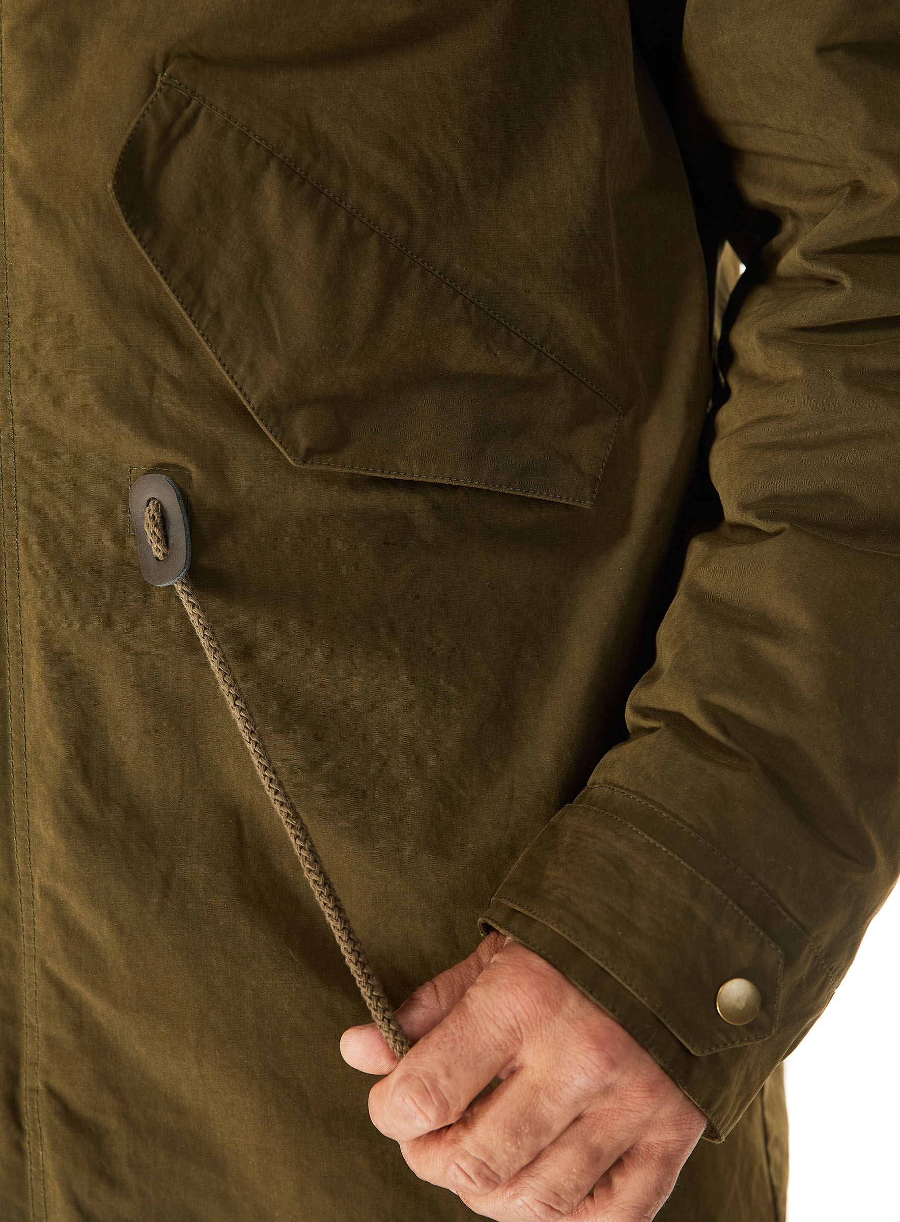 Baumwoll Herren Parka mit Zobelfutter