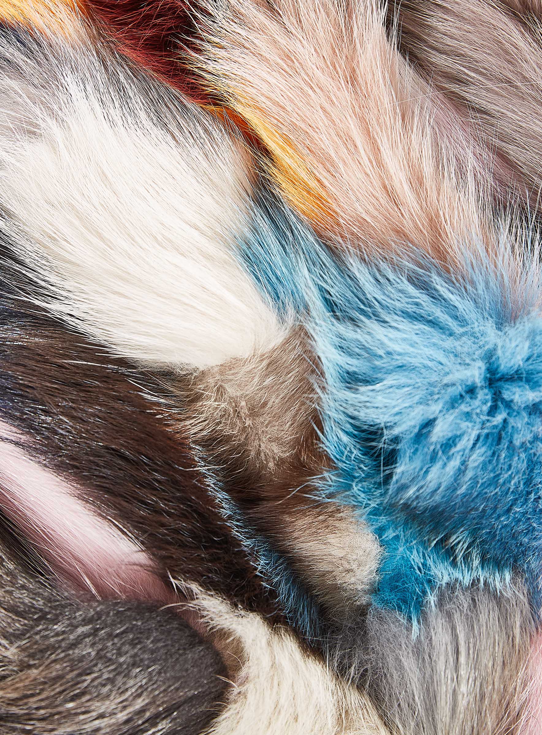 Blaufuchs Patchwork Felldecke multicolor