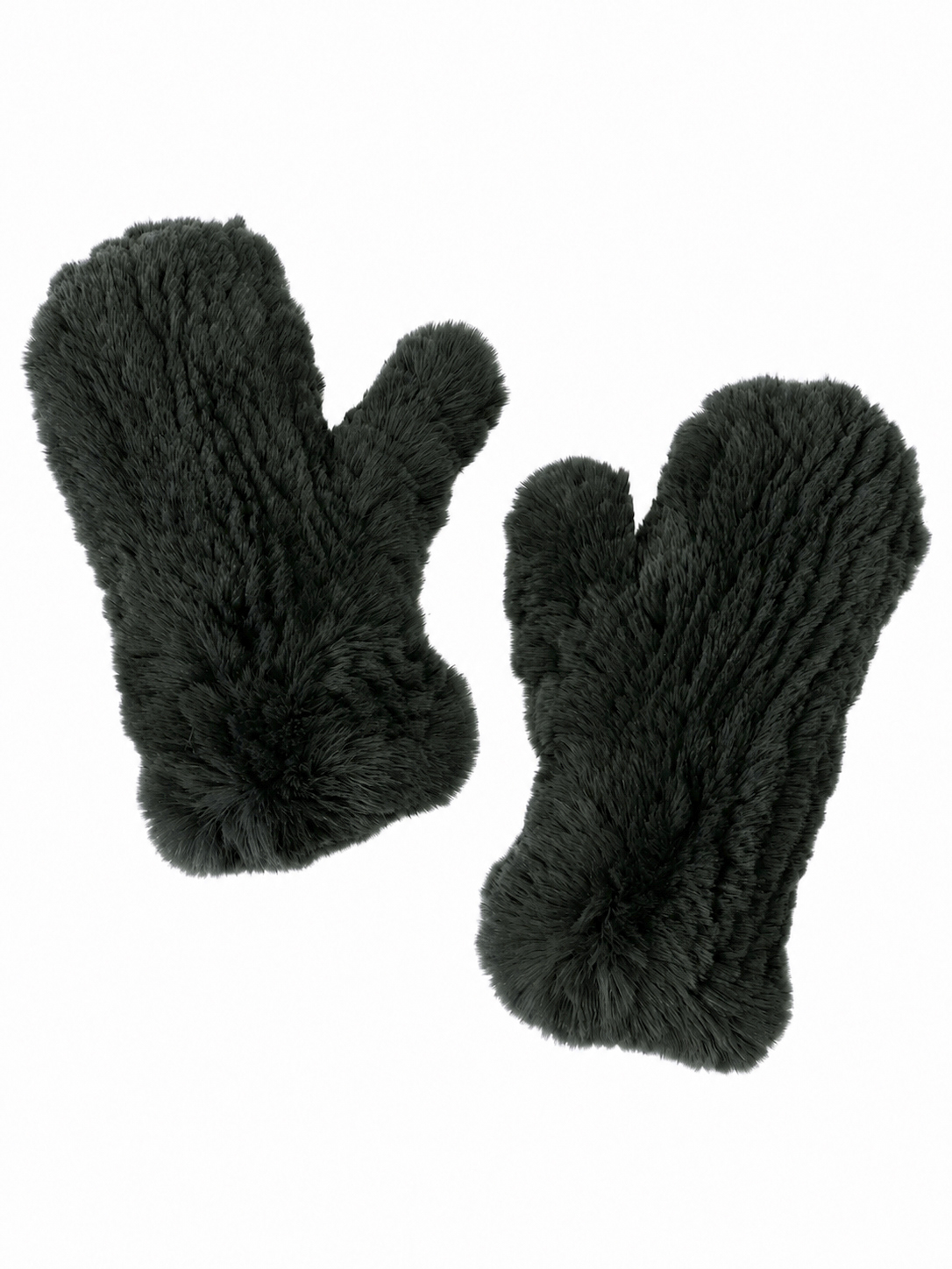 Ddle Handwärmer aus Rexkanin schwarz