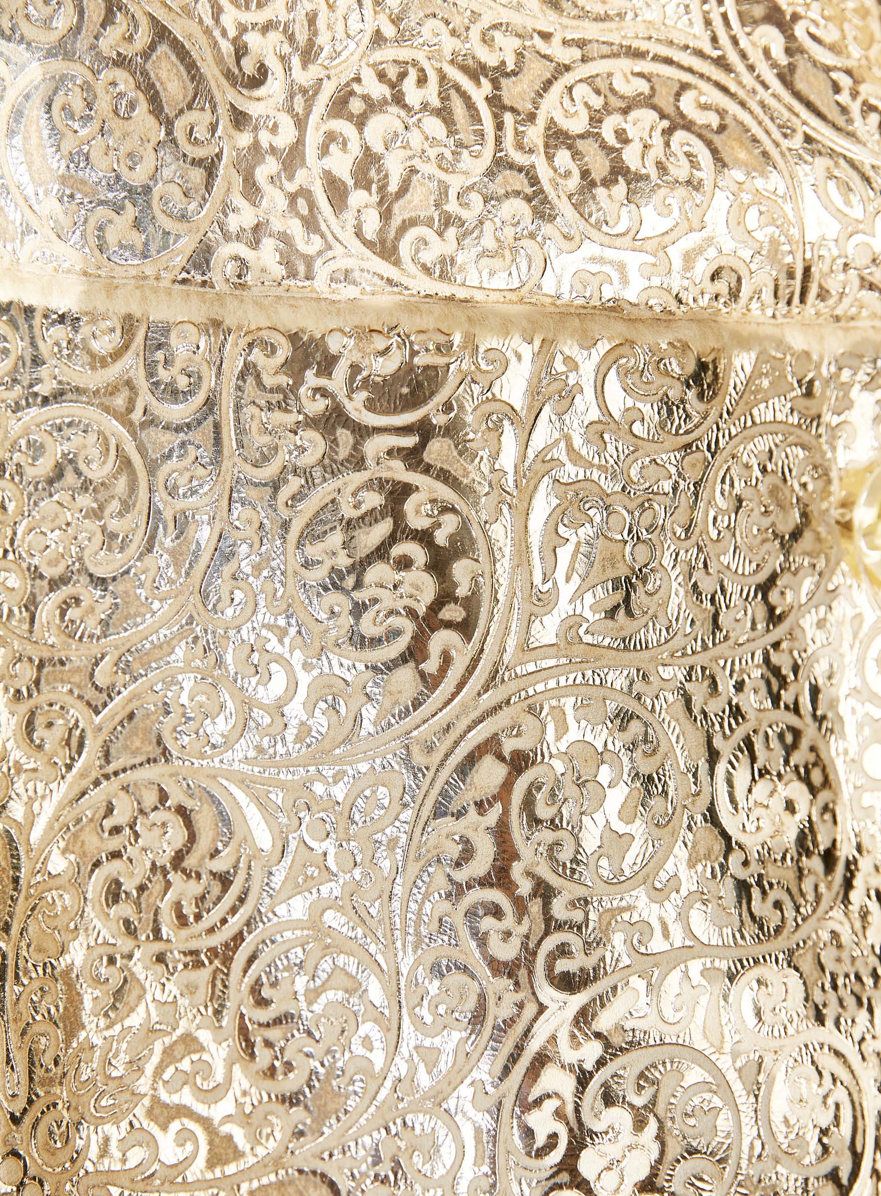 Lammfell Wendemantel mit goldenem Leder von Fontani