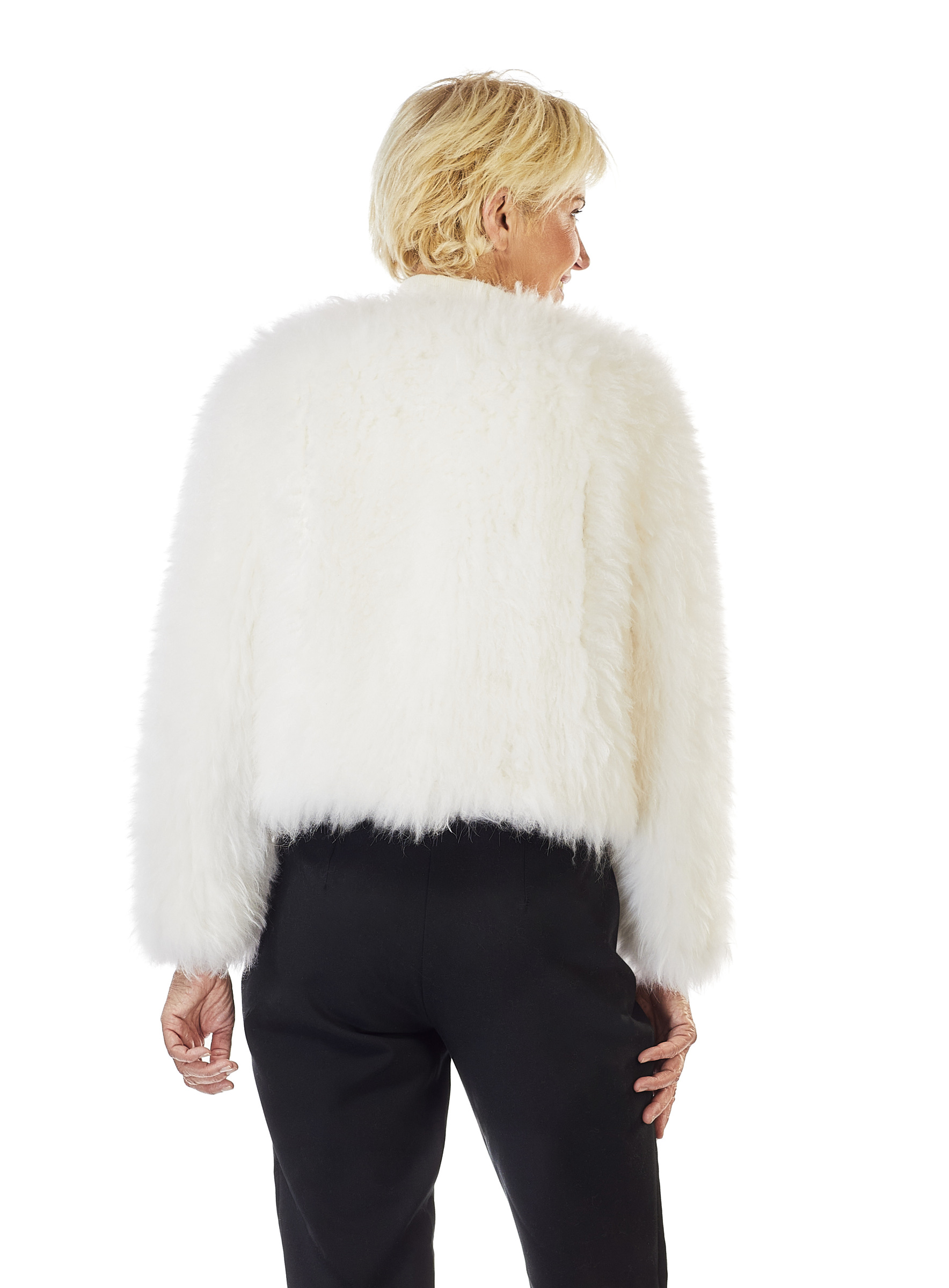 Flauschig leichte Jacke aus Cashmere-Ziegenfell