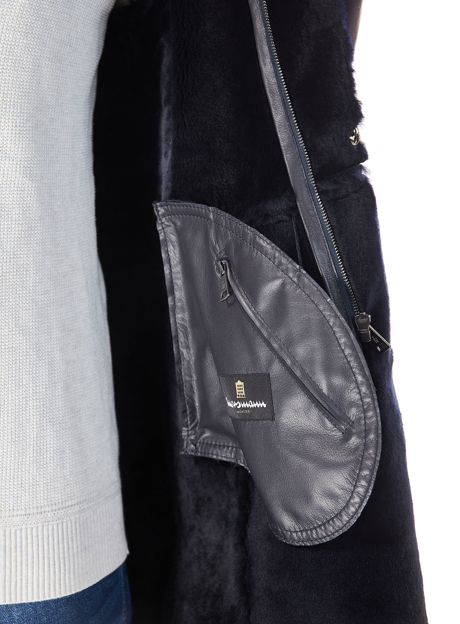 Short Shearling Coat for Men by Werner Christ