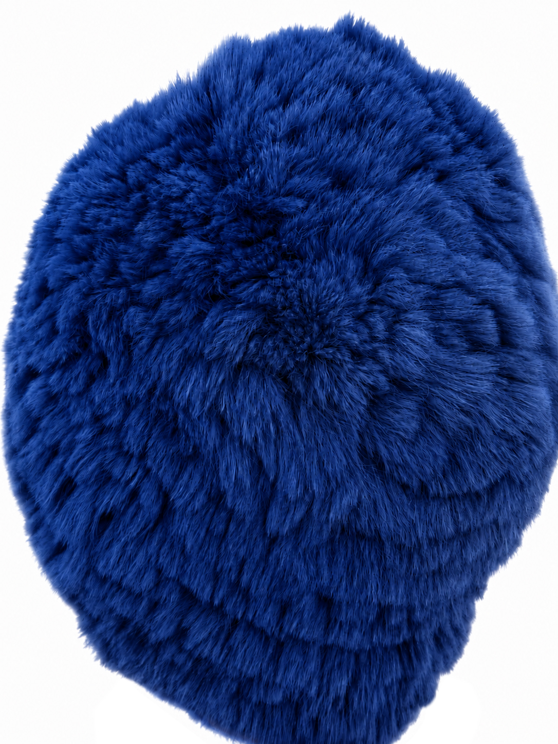 Stylische Pelzmütze aus Kaninfell electra blau