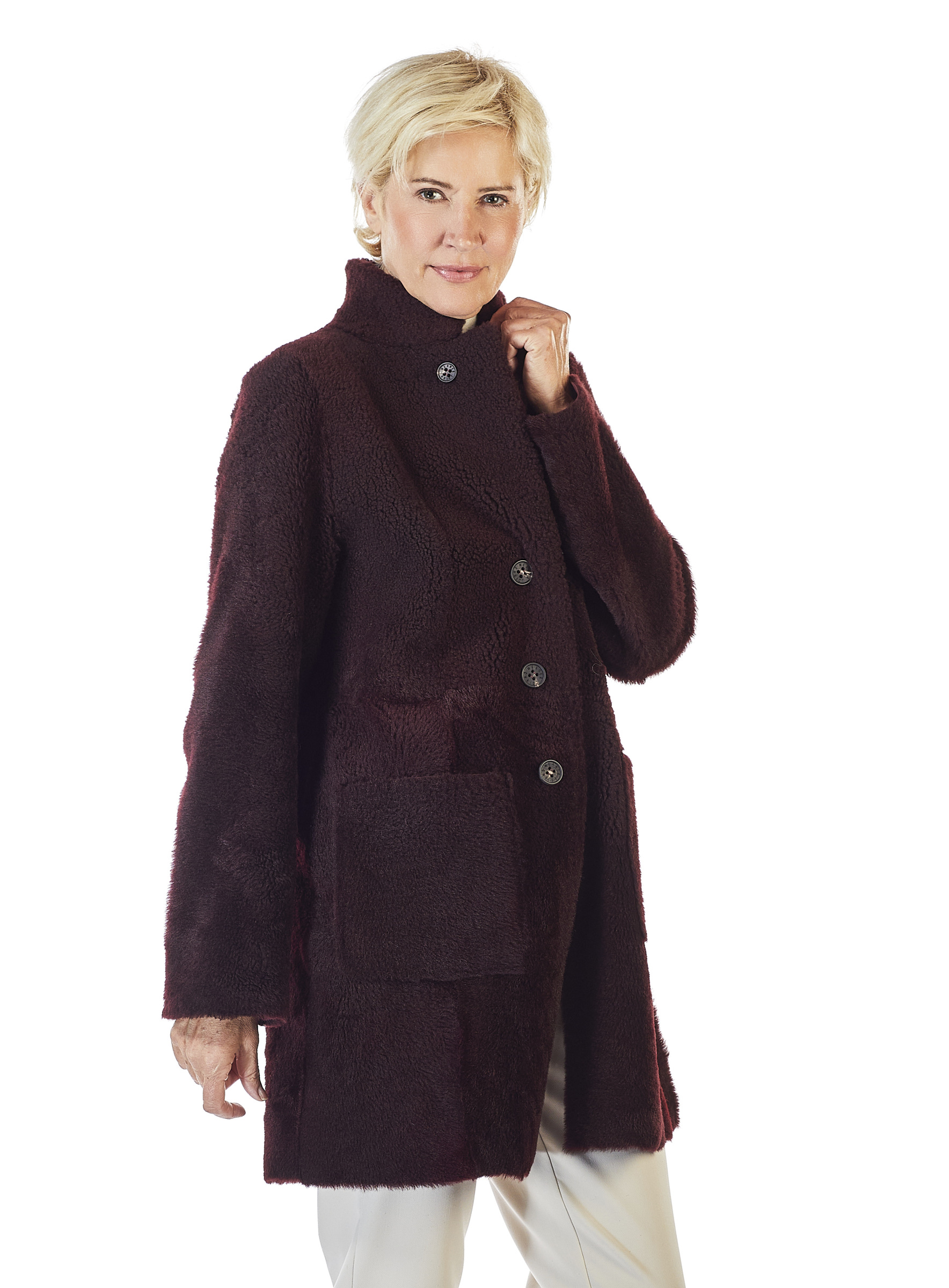 Lammfell Wendejacke bordeaux Werner Christ