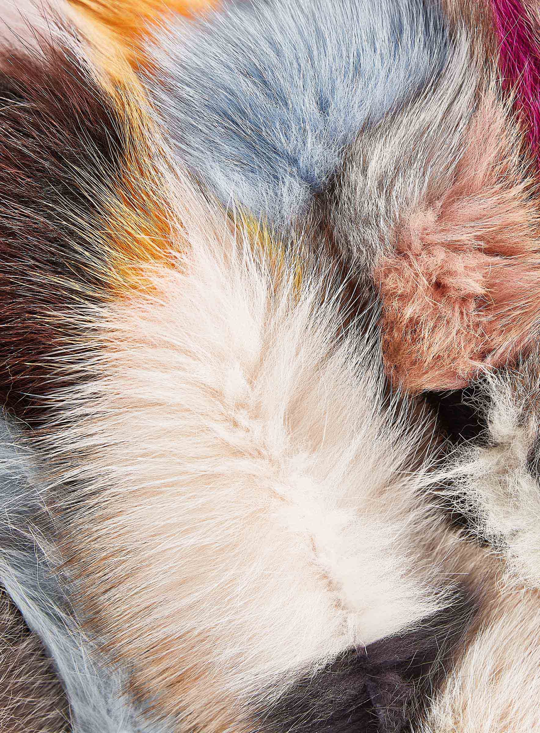 Blaufuchs Patchwork Felldecke multicolor