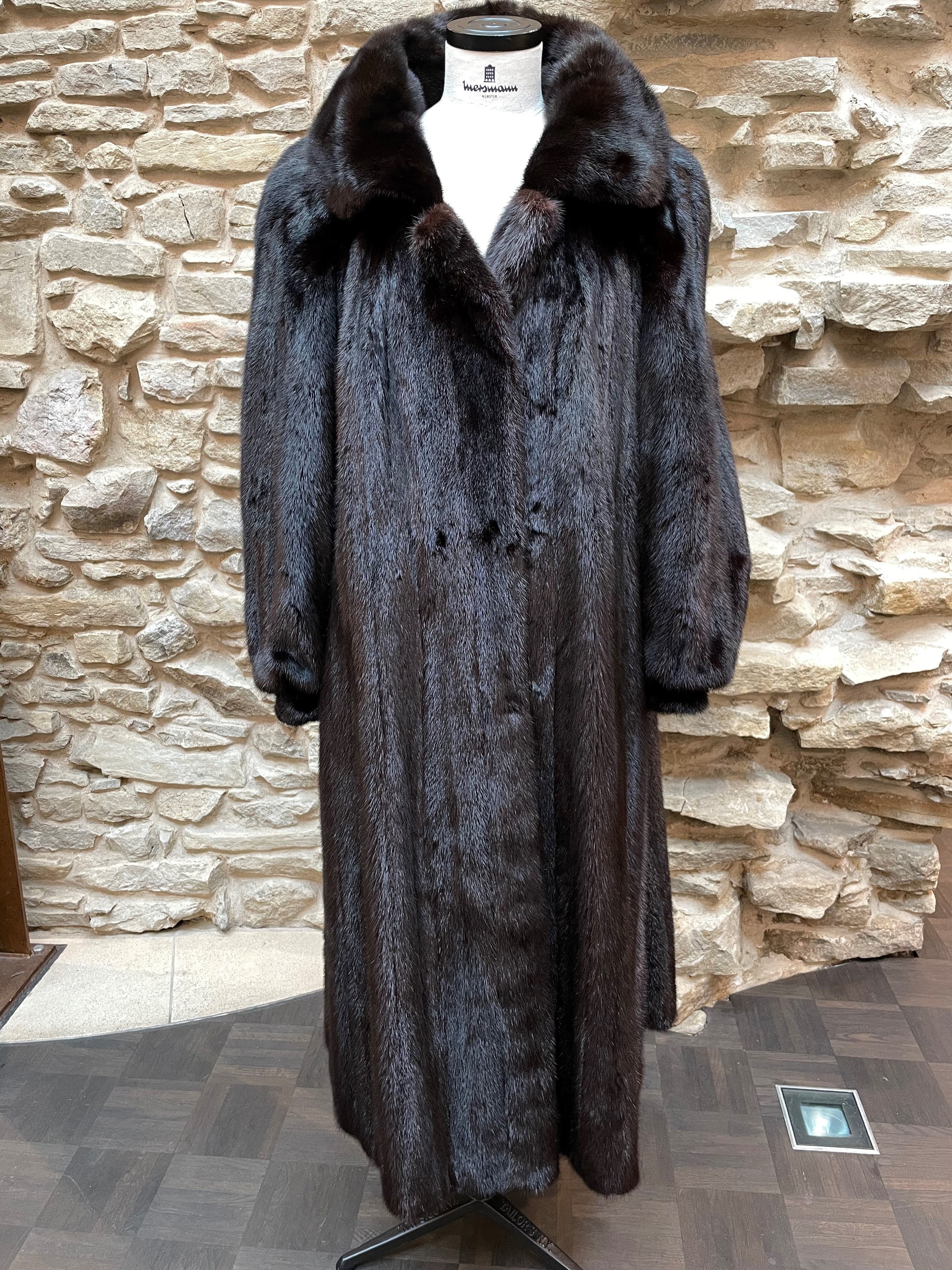 Baumwollmantel Nerzgefüttert