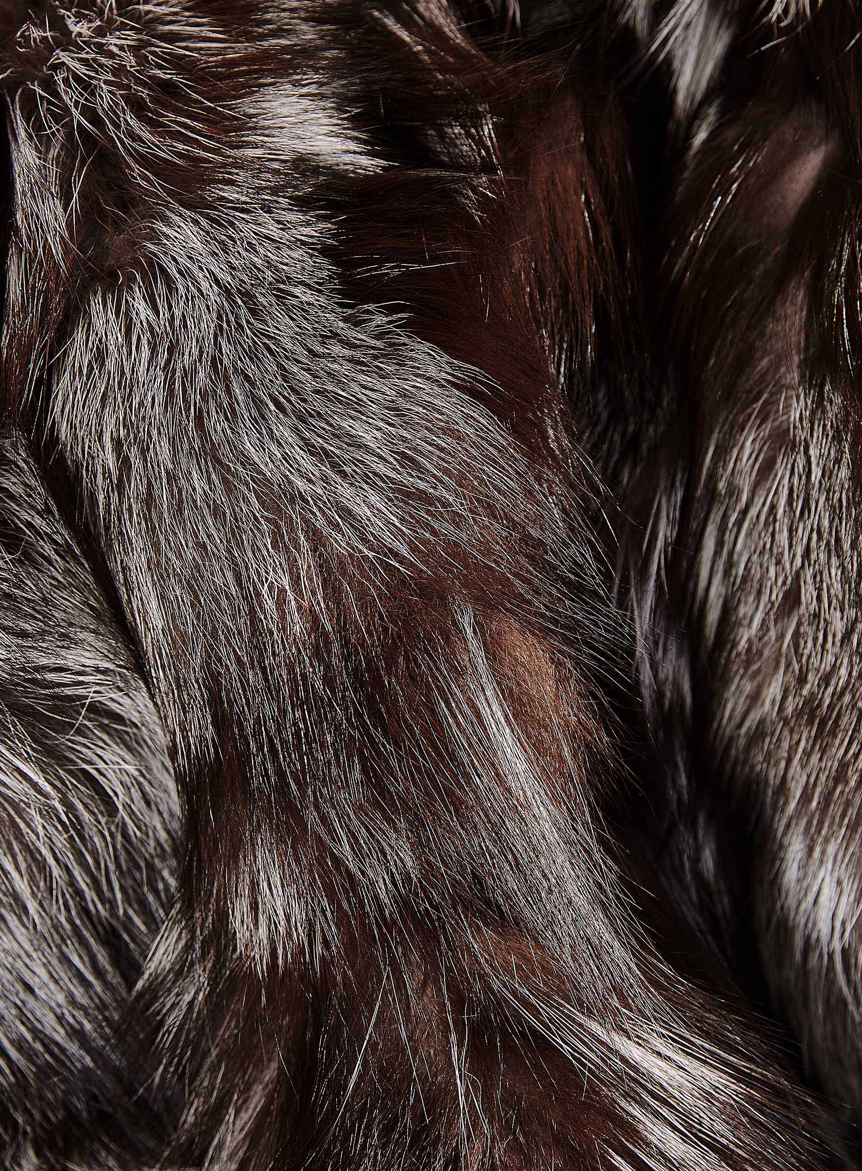 Silberfuchs Patchwork Felldecke