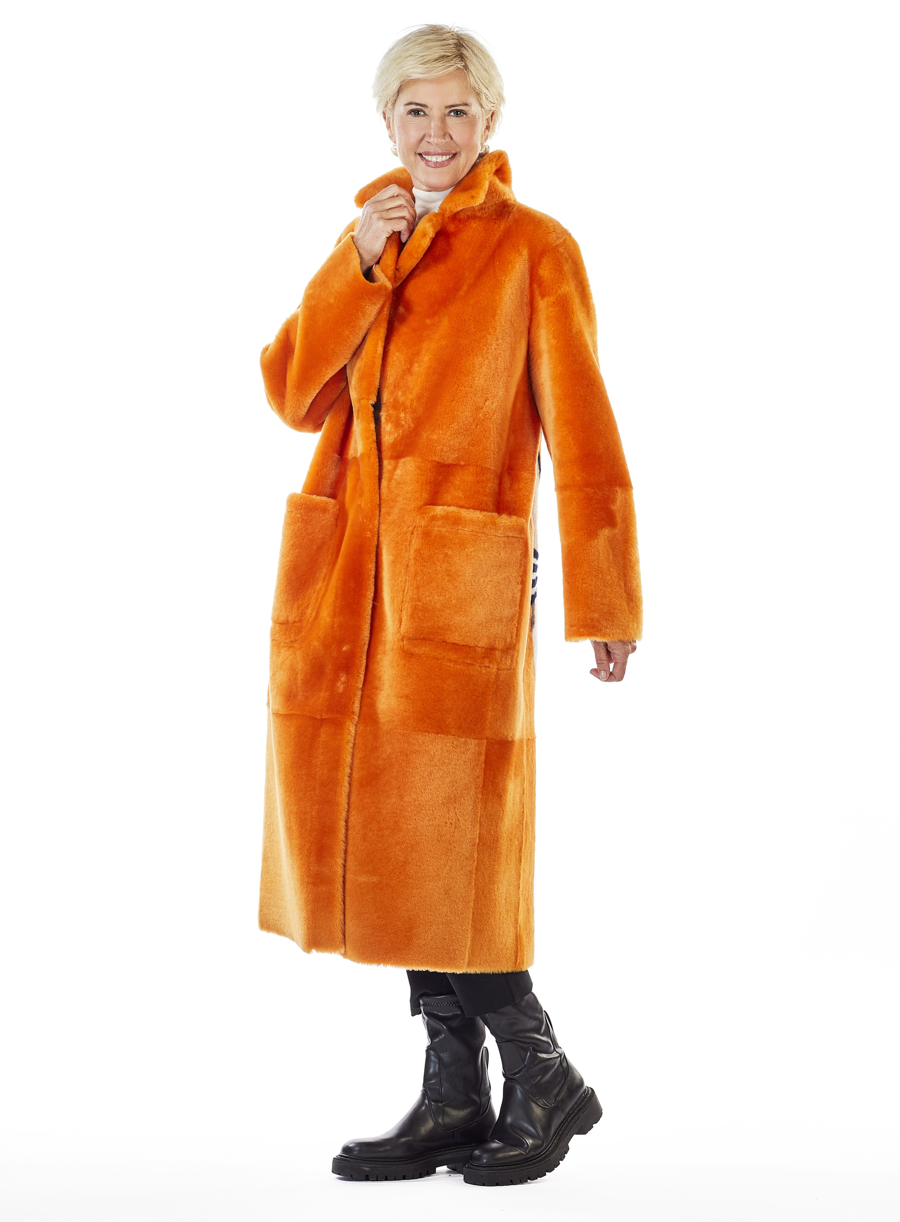 Reversible Lambskin Coat  with Astronaut Artwork