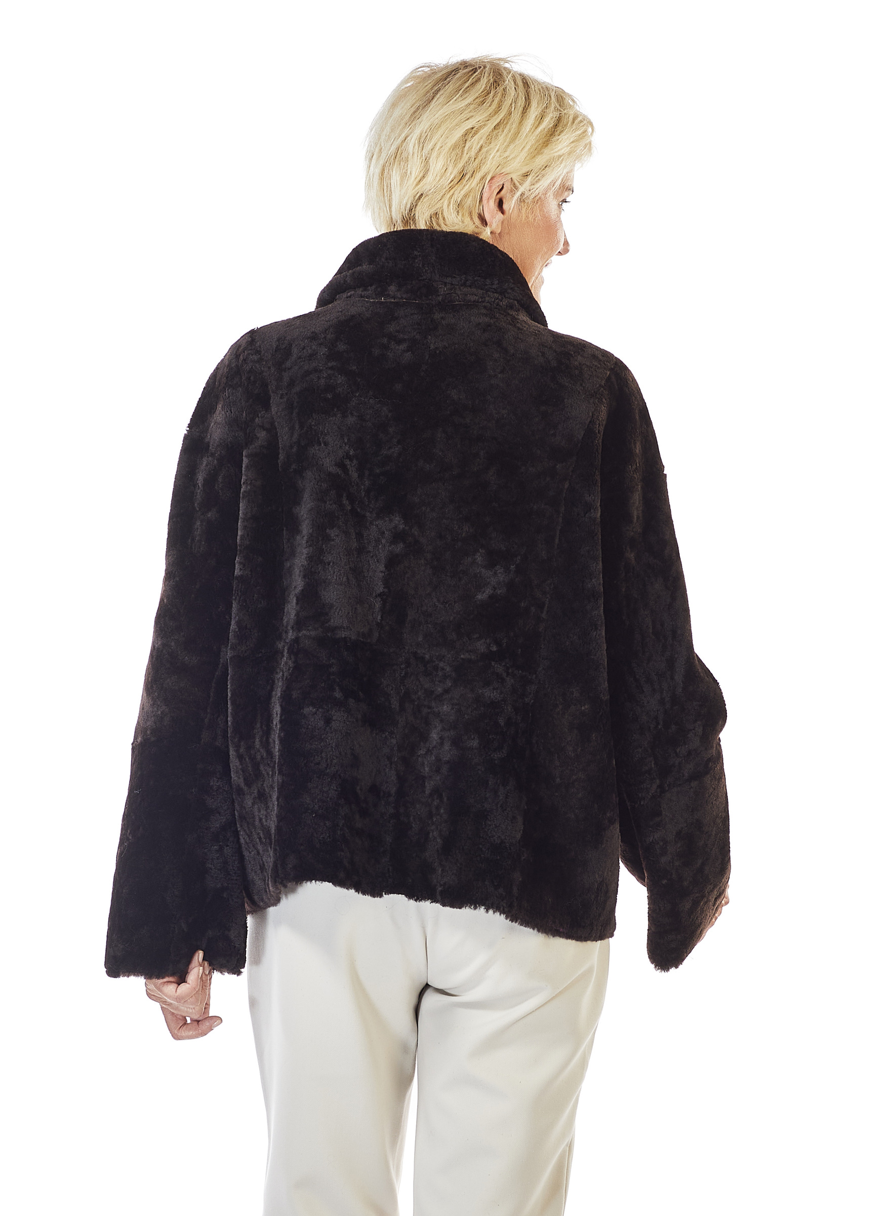 Lammfell Wendejacke dunkelbraun von Werner Christ