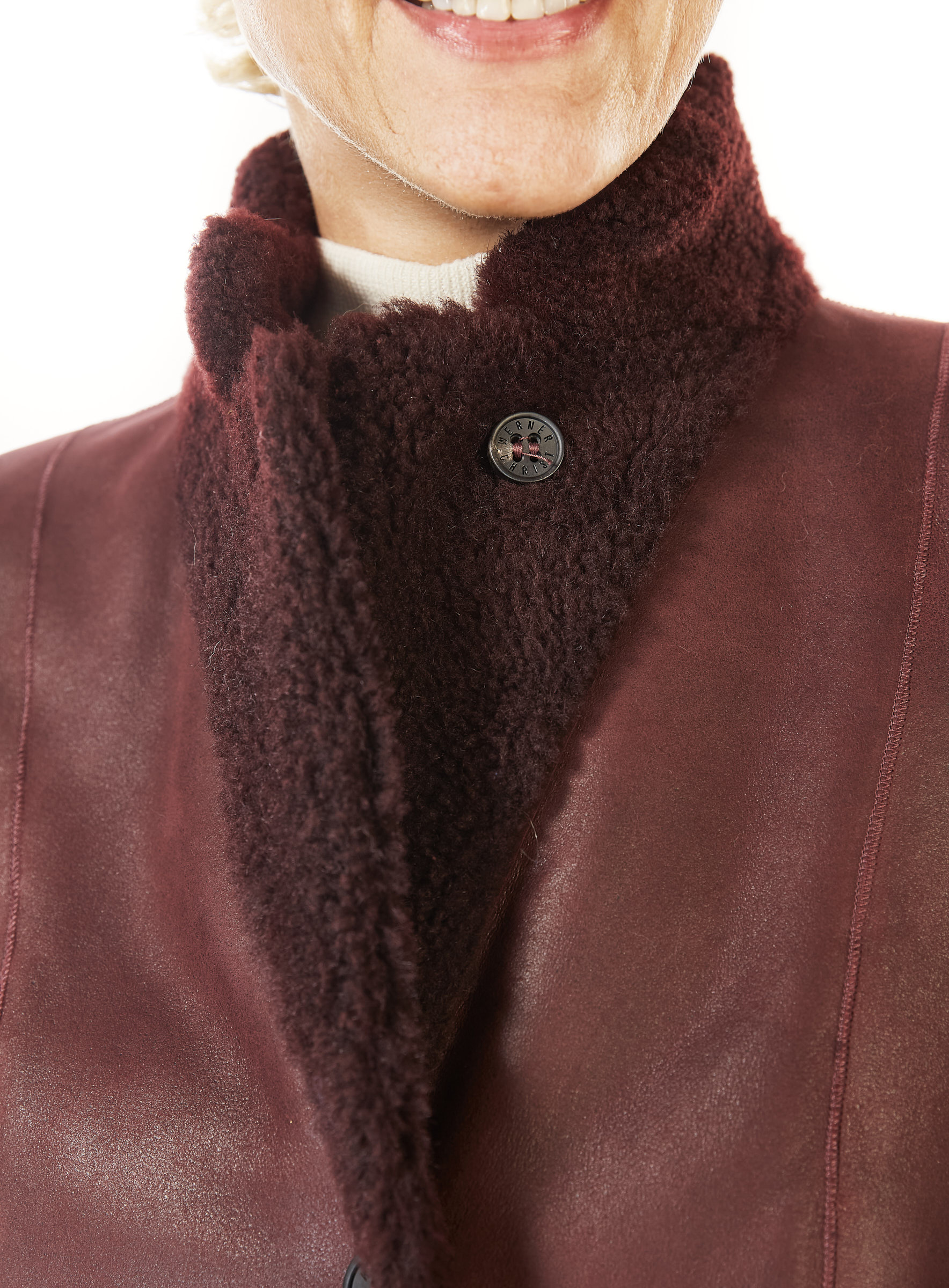 Lammfell Wendejacke bordeaux Werner Christ