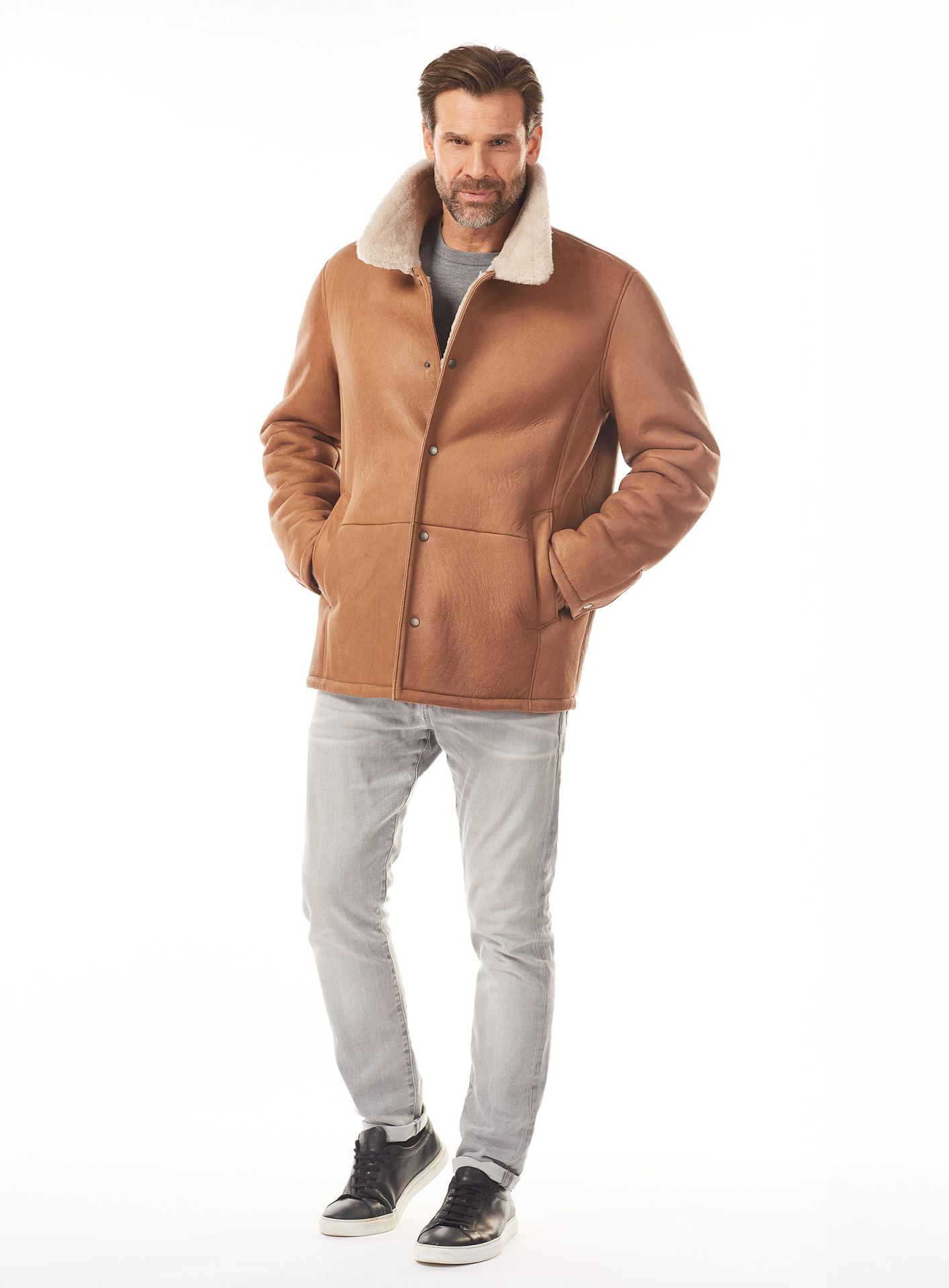 Men s Classic Shearling Jacket in Camel by Werner Christ | 54 | 121077